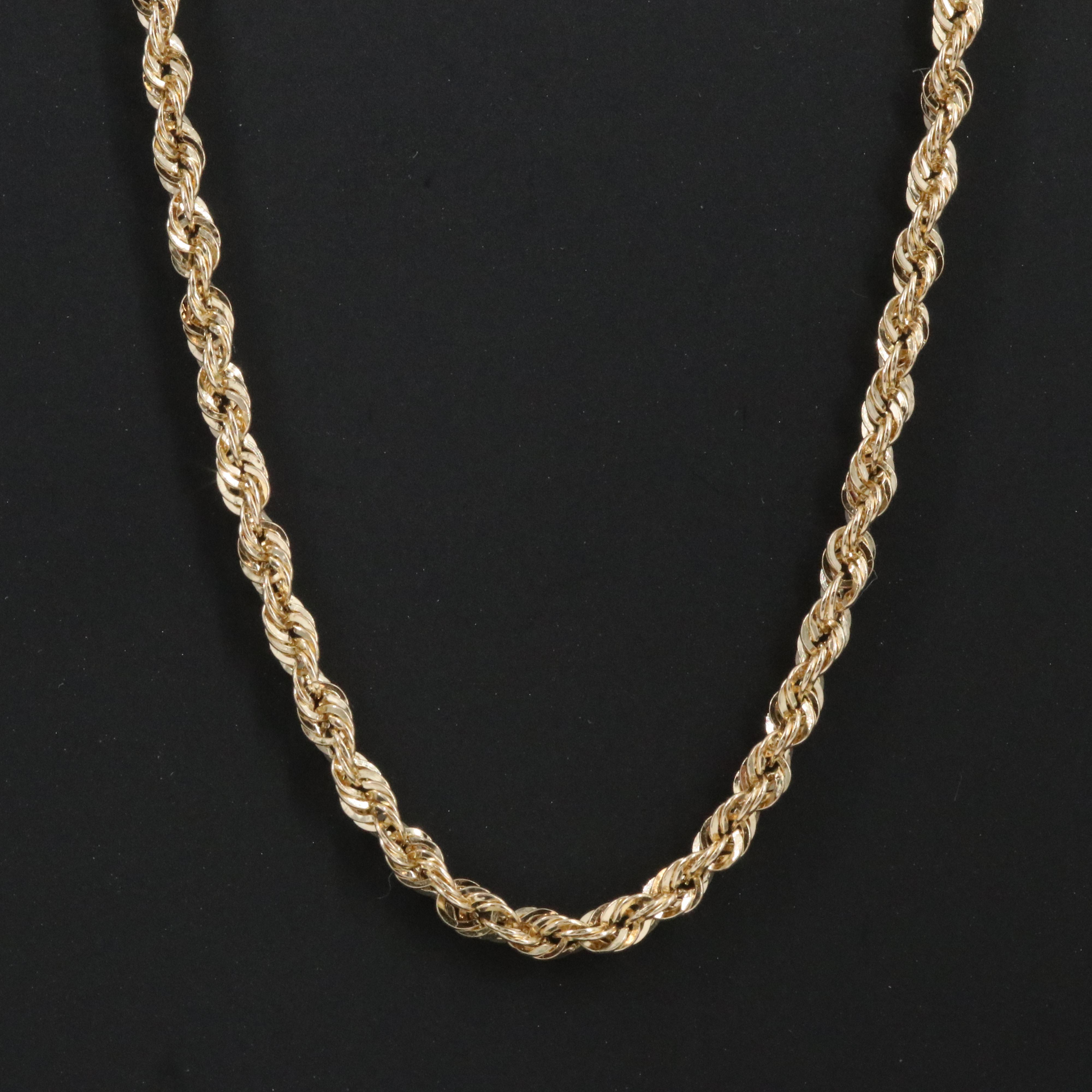 14K Braided Rope Chain Necklace