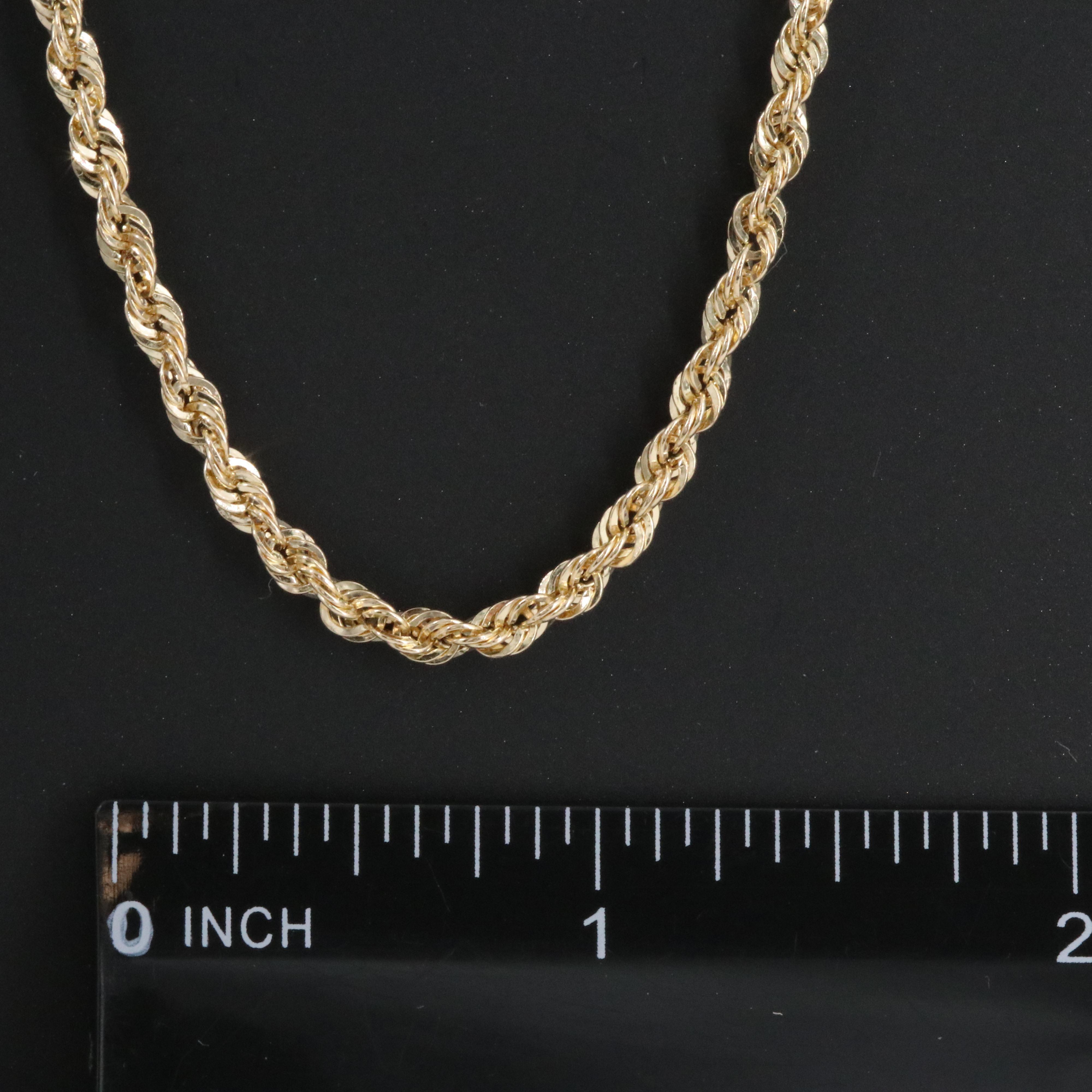 14K Braided Rope Chain Necklace