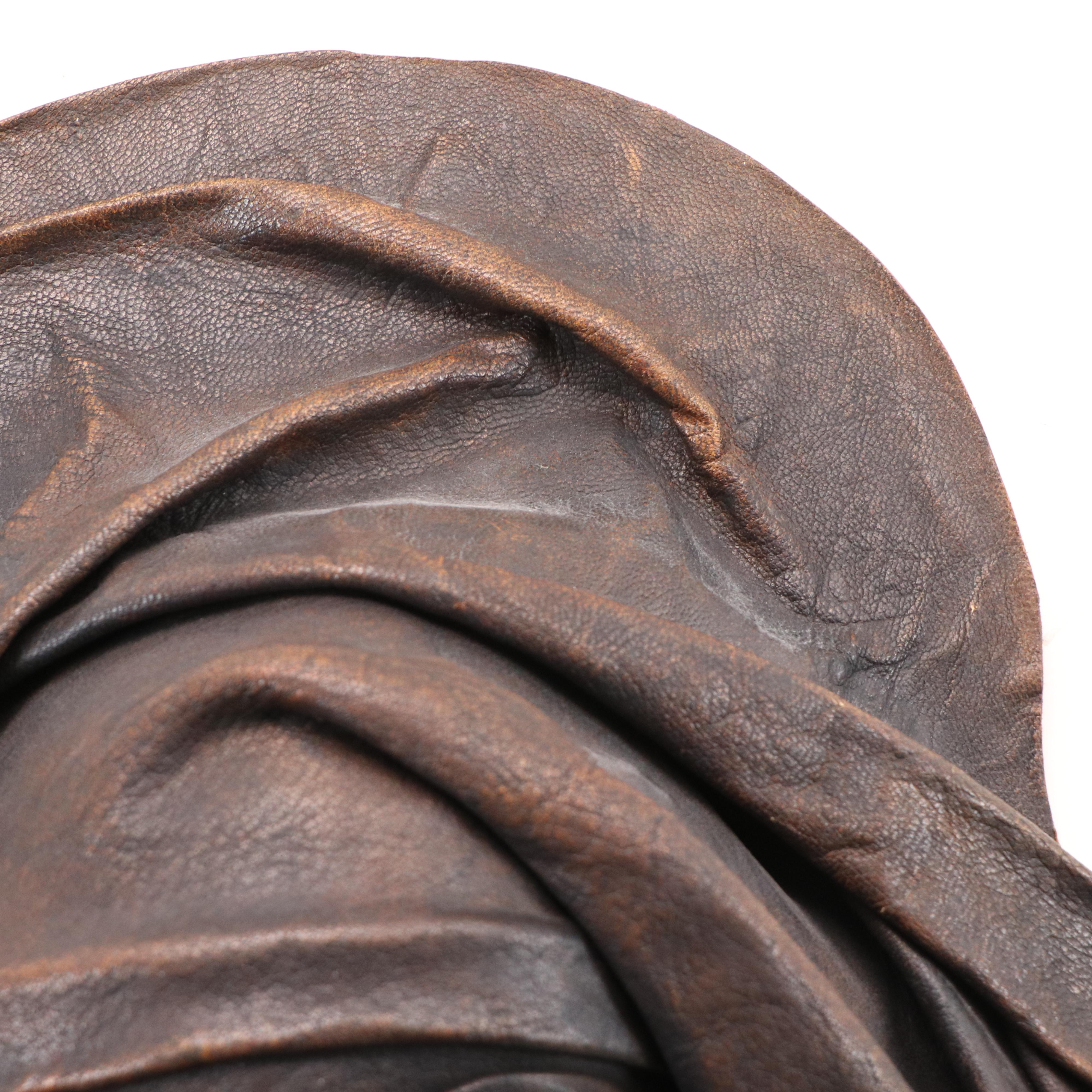 Jamaican Handmade Leather Mask, 20th Century