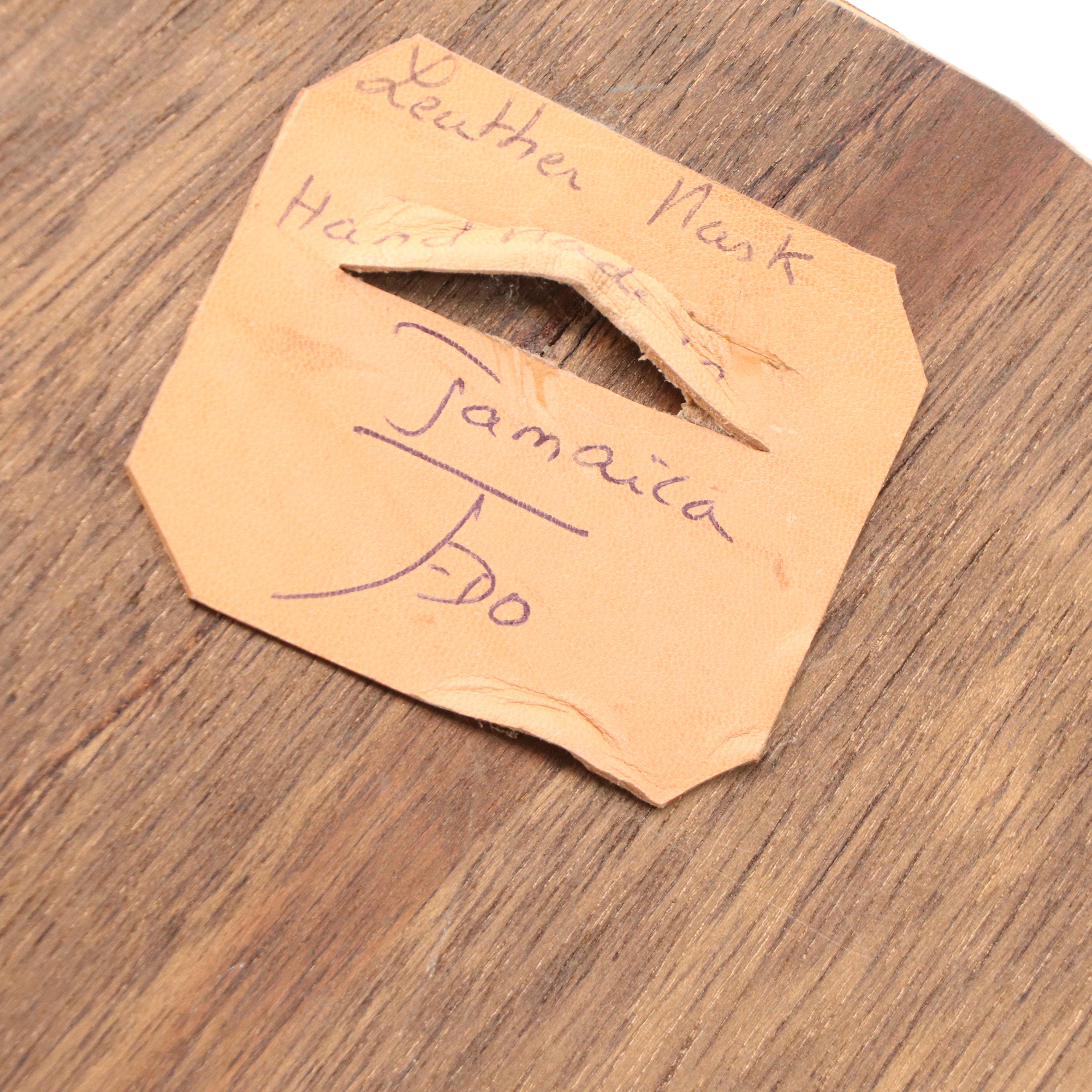 Jamaican Handmade Leather Mask, 20th Century