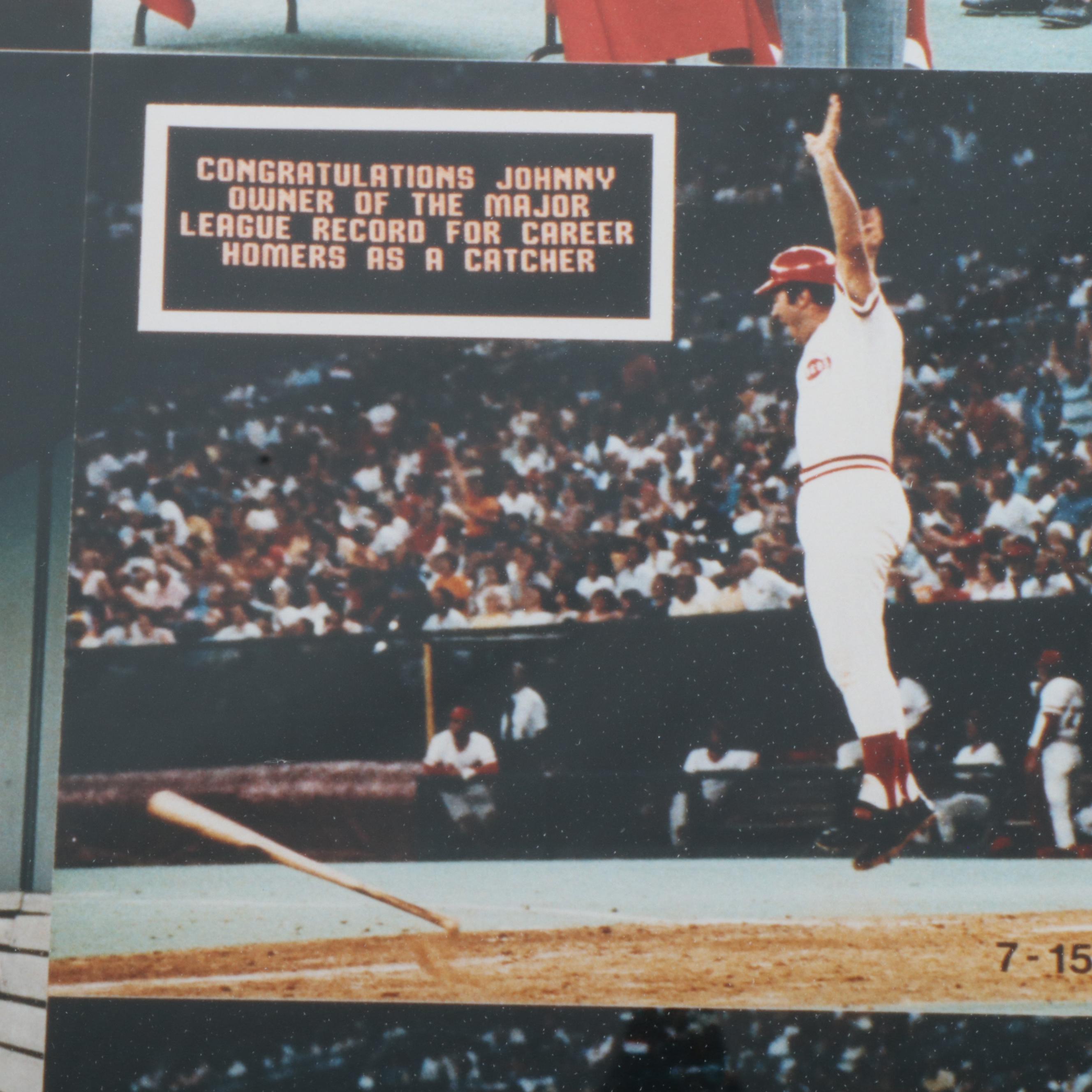 Johnny Bench Signed Limited Edition Cincinnati Reds Display