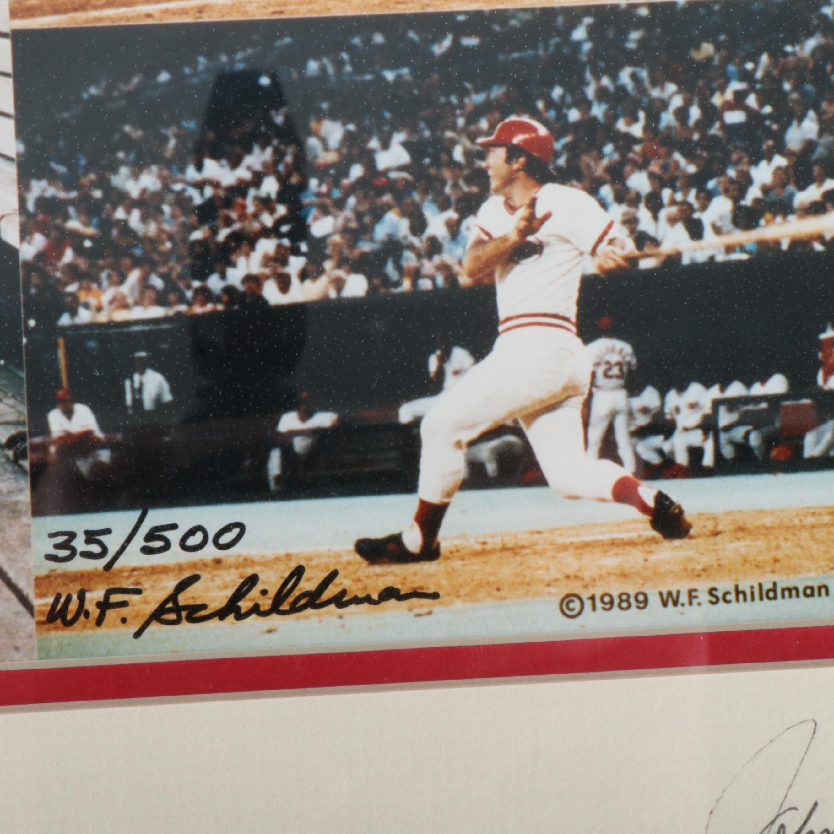 Johnny Bench Signed Limited Edition Cincinnati Reds Display