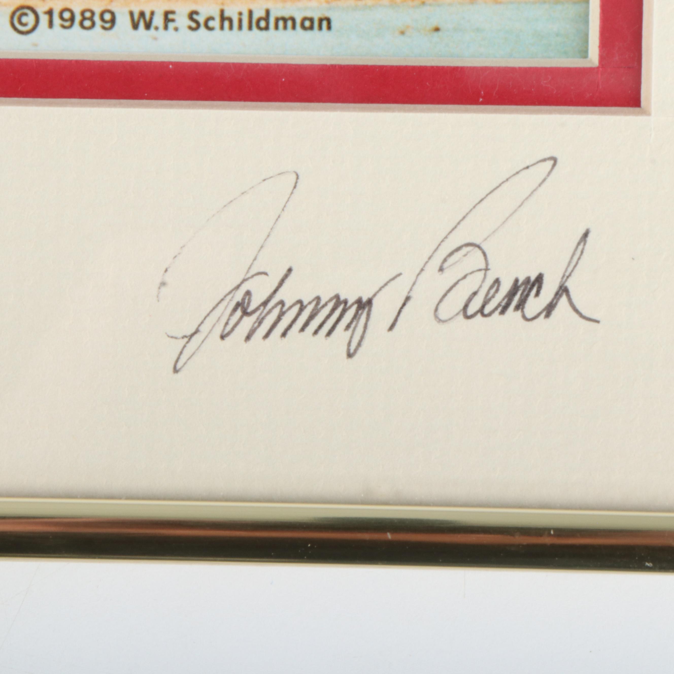 Johnny Bench Signed Limited Edition Cincinnati Reds Display