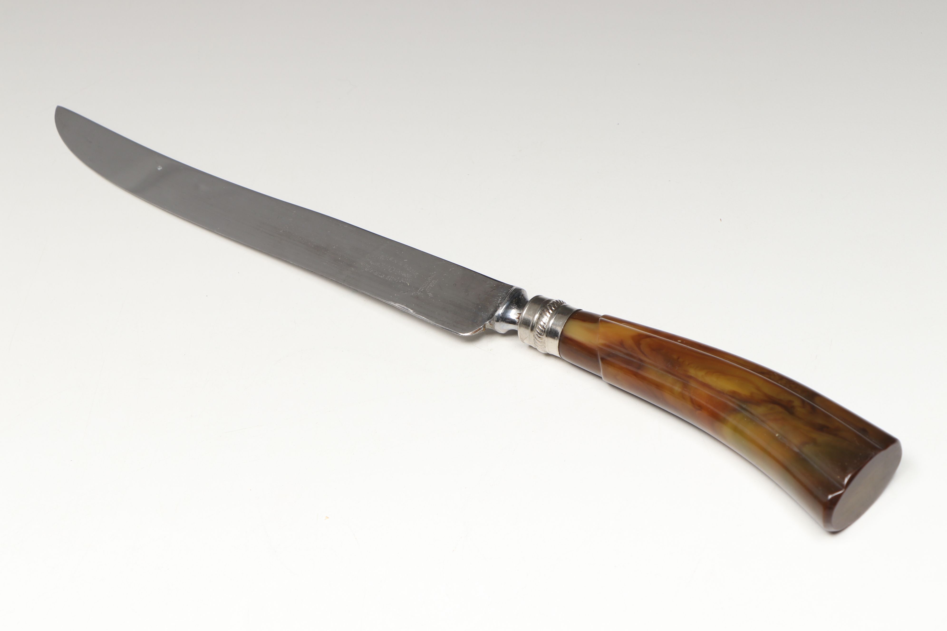 E. Parker & Sons Stainless Steel Carving Set with Resin Handle Magnifying Glass