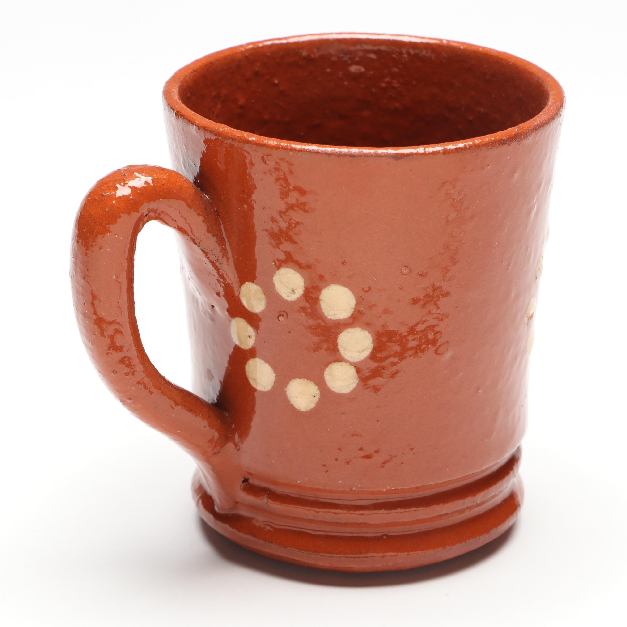 Mexican Folk Art Plate and Glazed Terracotta Tableware