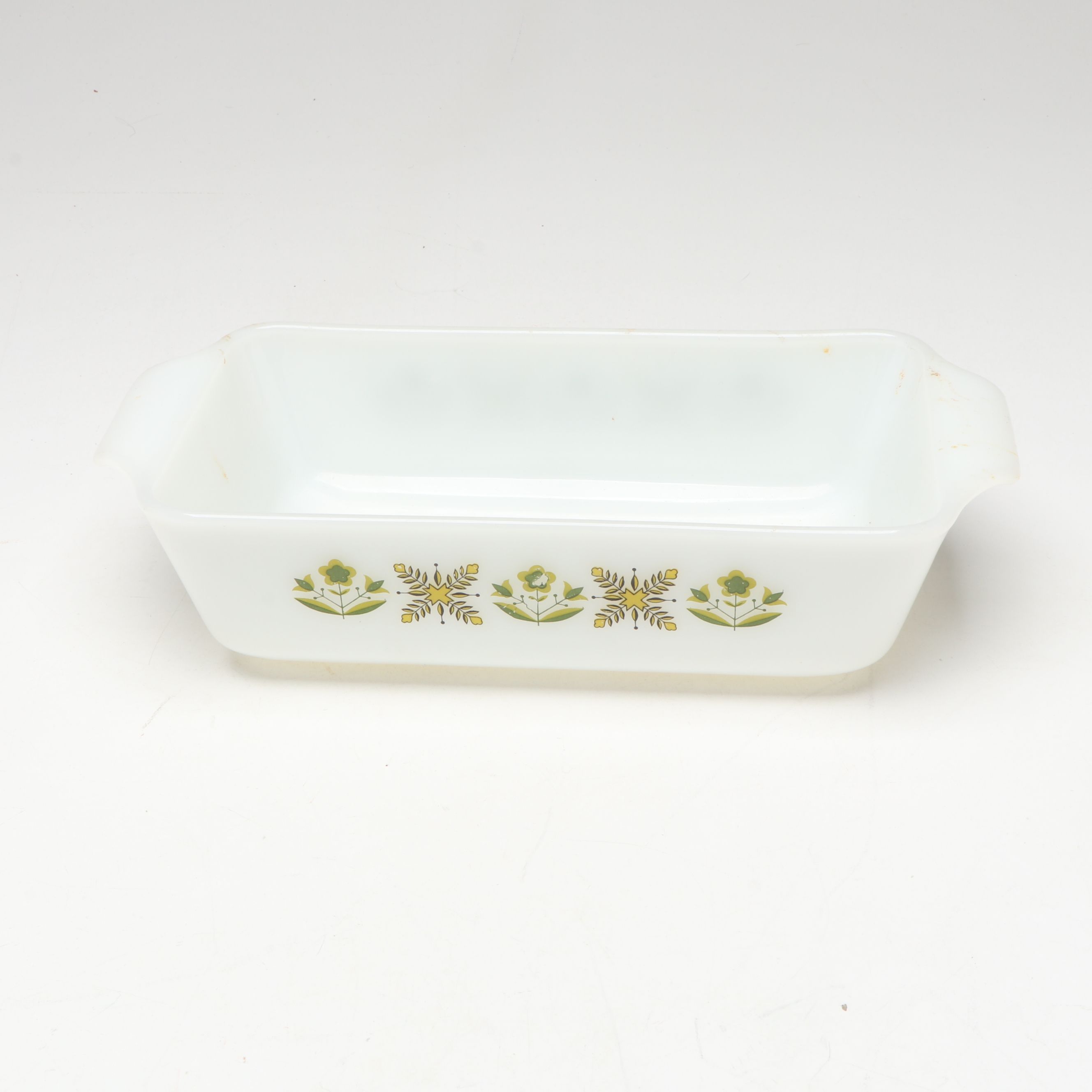 Pyrex "Crazy Daisy" Oval Casserole with Other Vintage Kitchenware