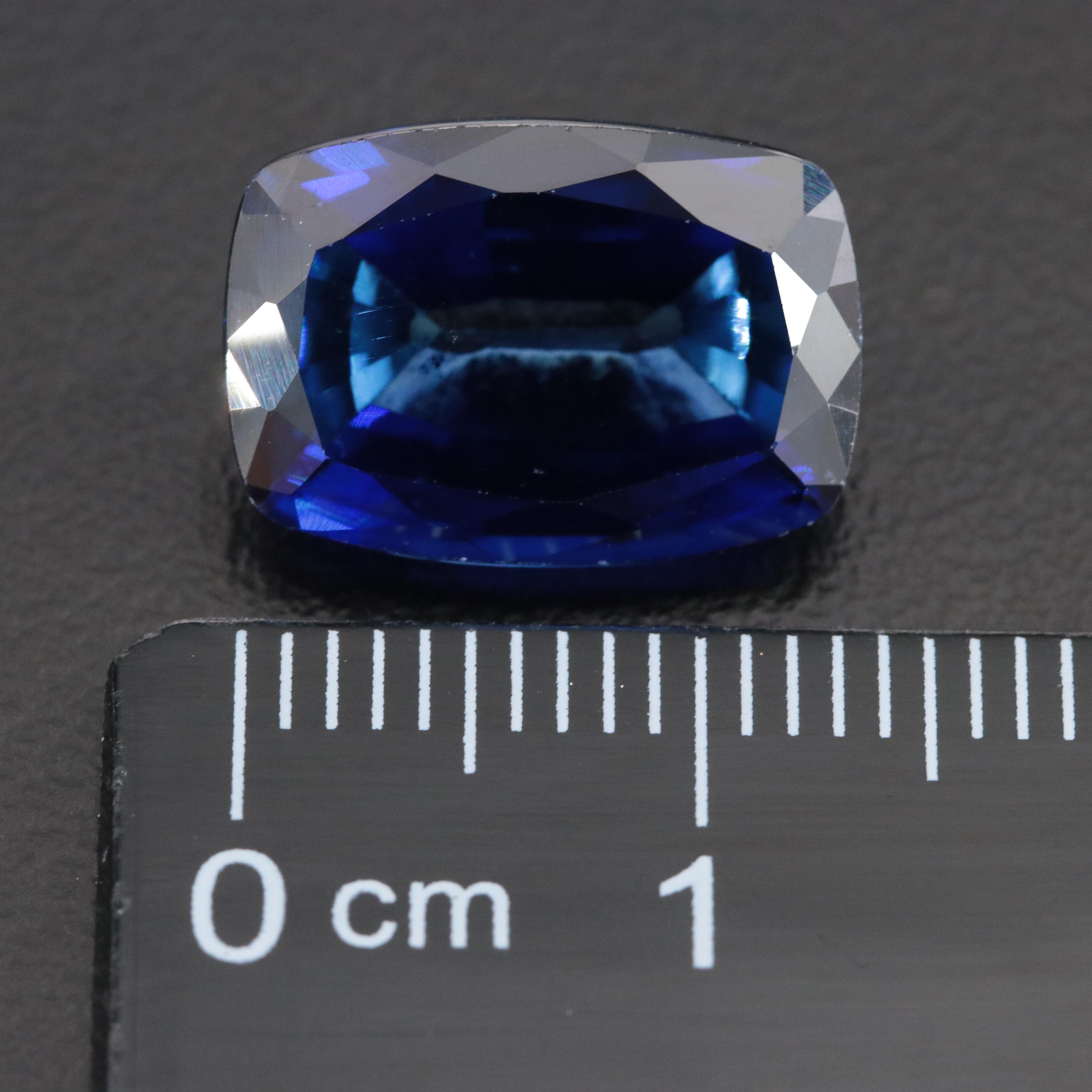 Loose 8.57 CT Lab Grown Sapphire