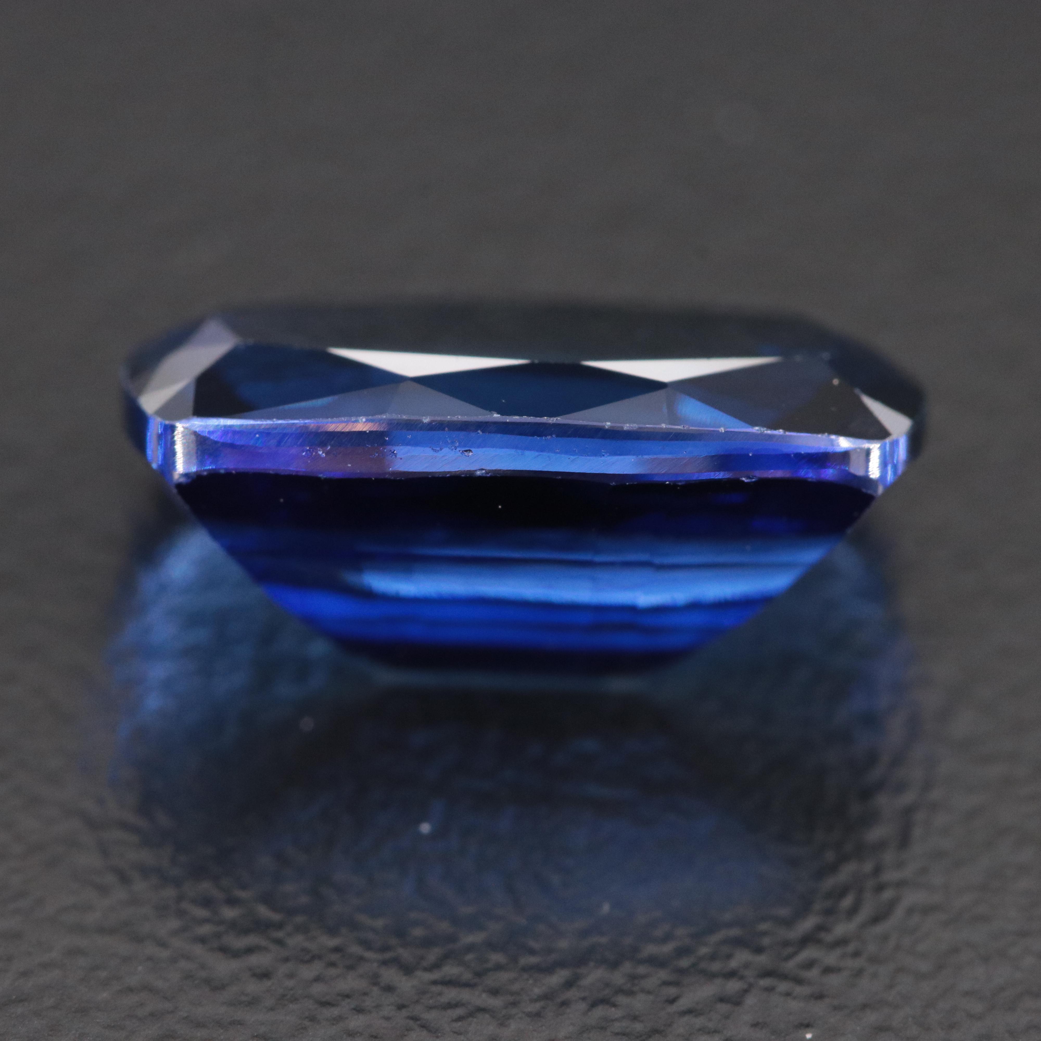 Loose 8.57 CT Lab Grown Sapphire
