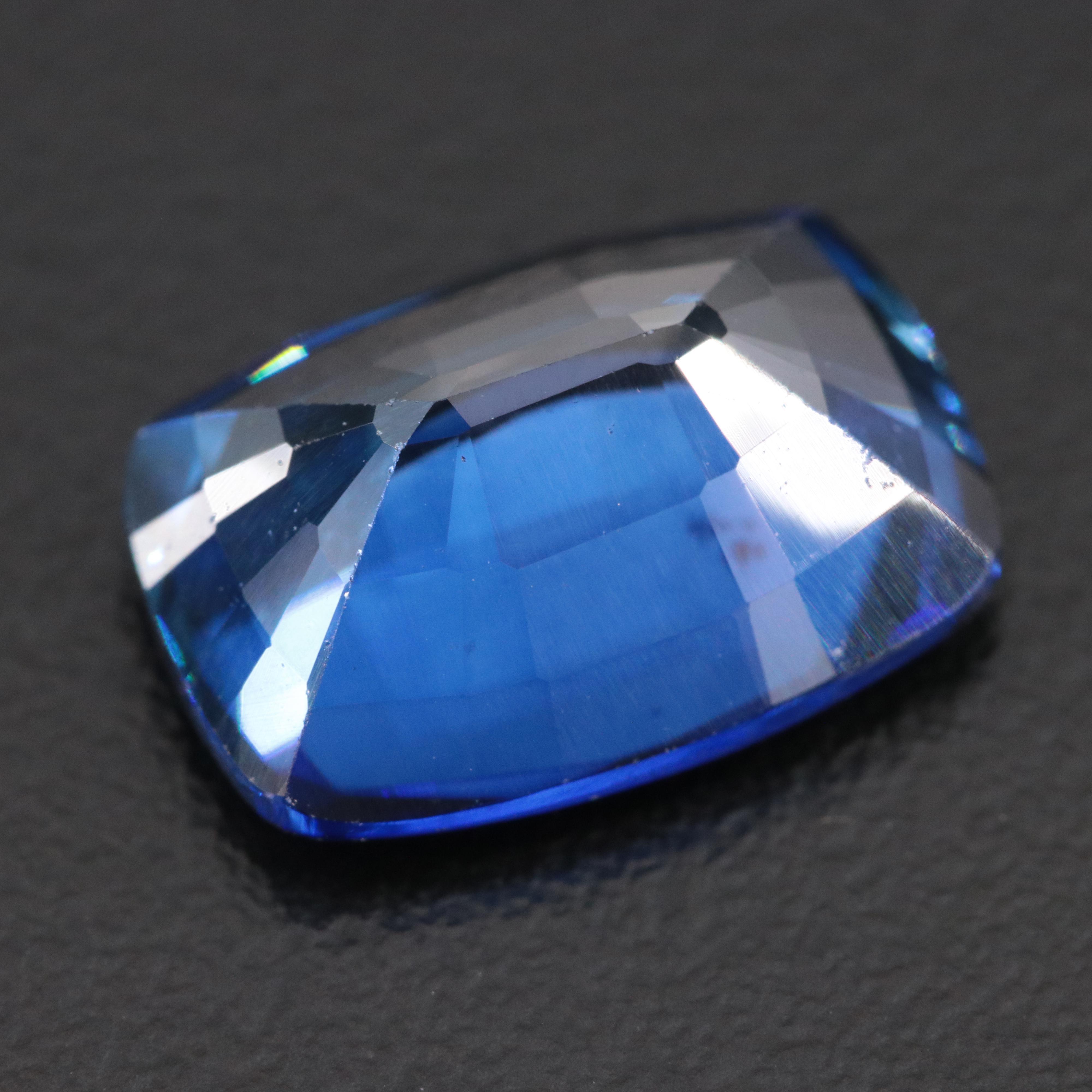 Loose 8.57 CT Lab Grown Sapphire