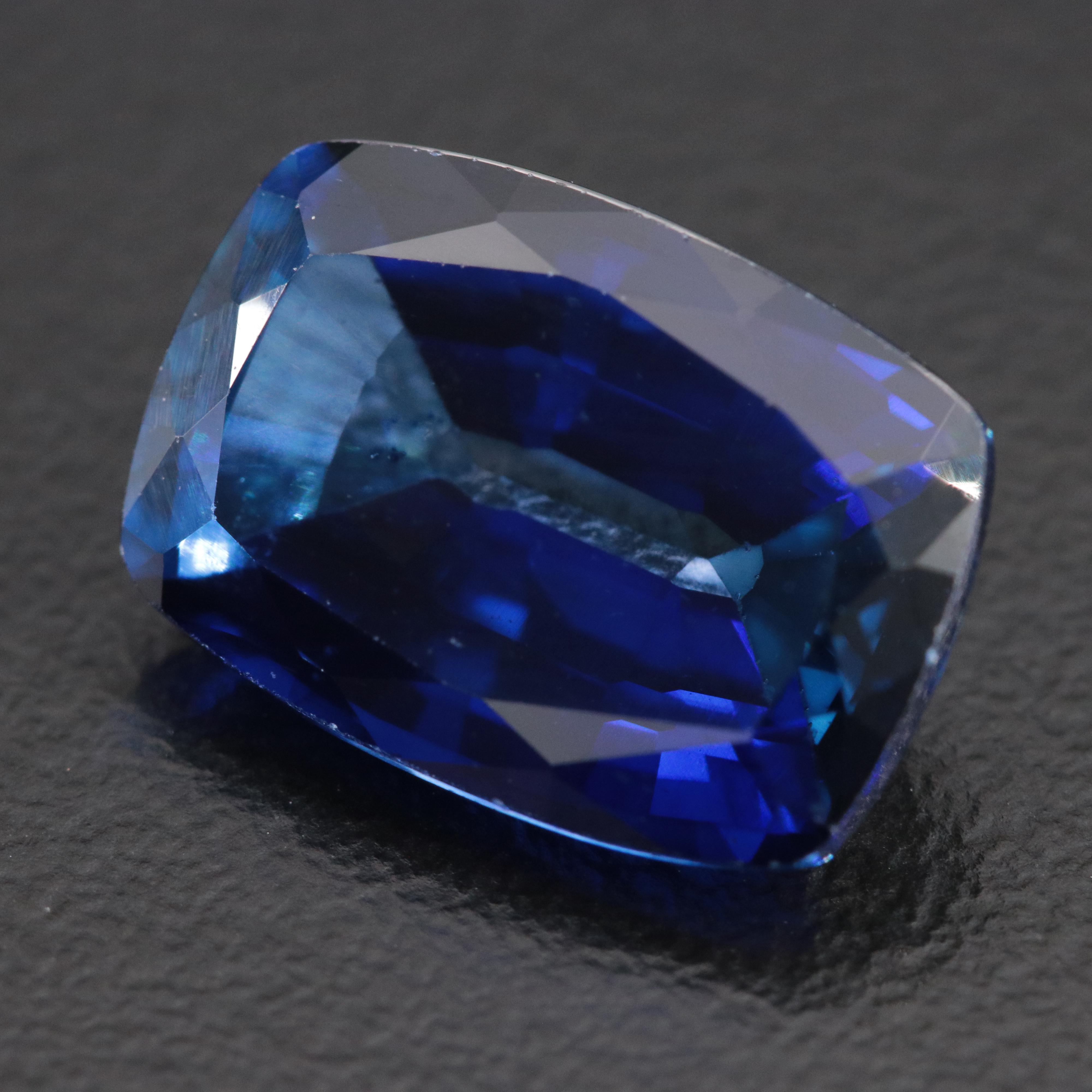 Loose 8.57 CT Lab Grown Sapphire