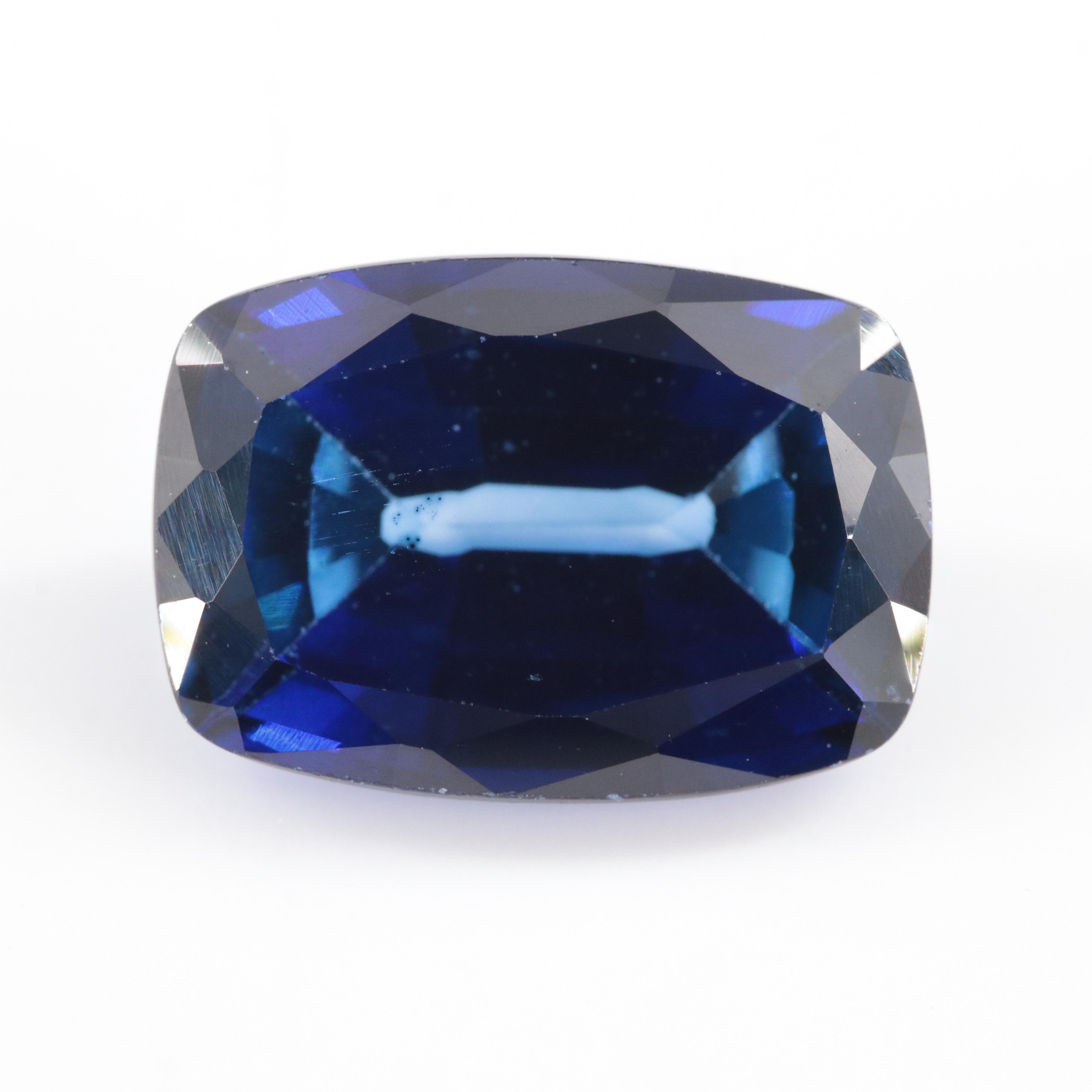 Loose 8.57 CT Lab Grown Sapphire