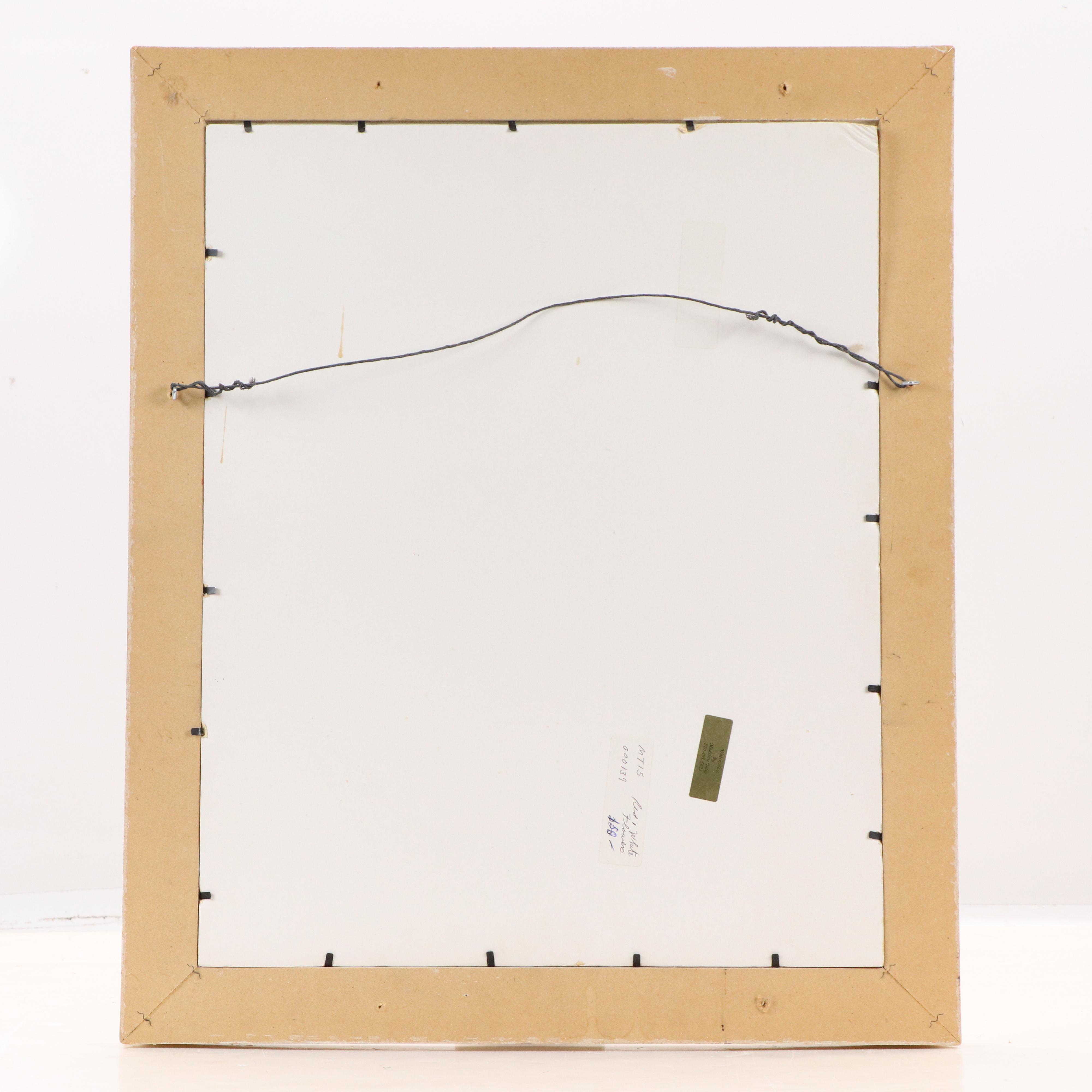 Madeline Tully Floral Watercolor Painting with Red Berries, 1998