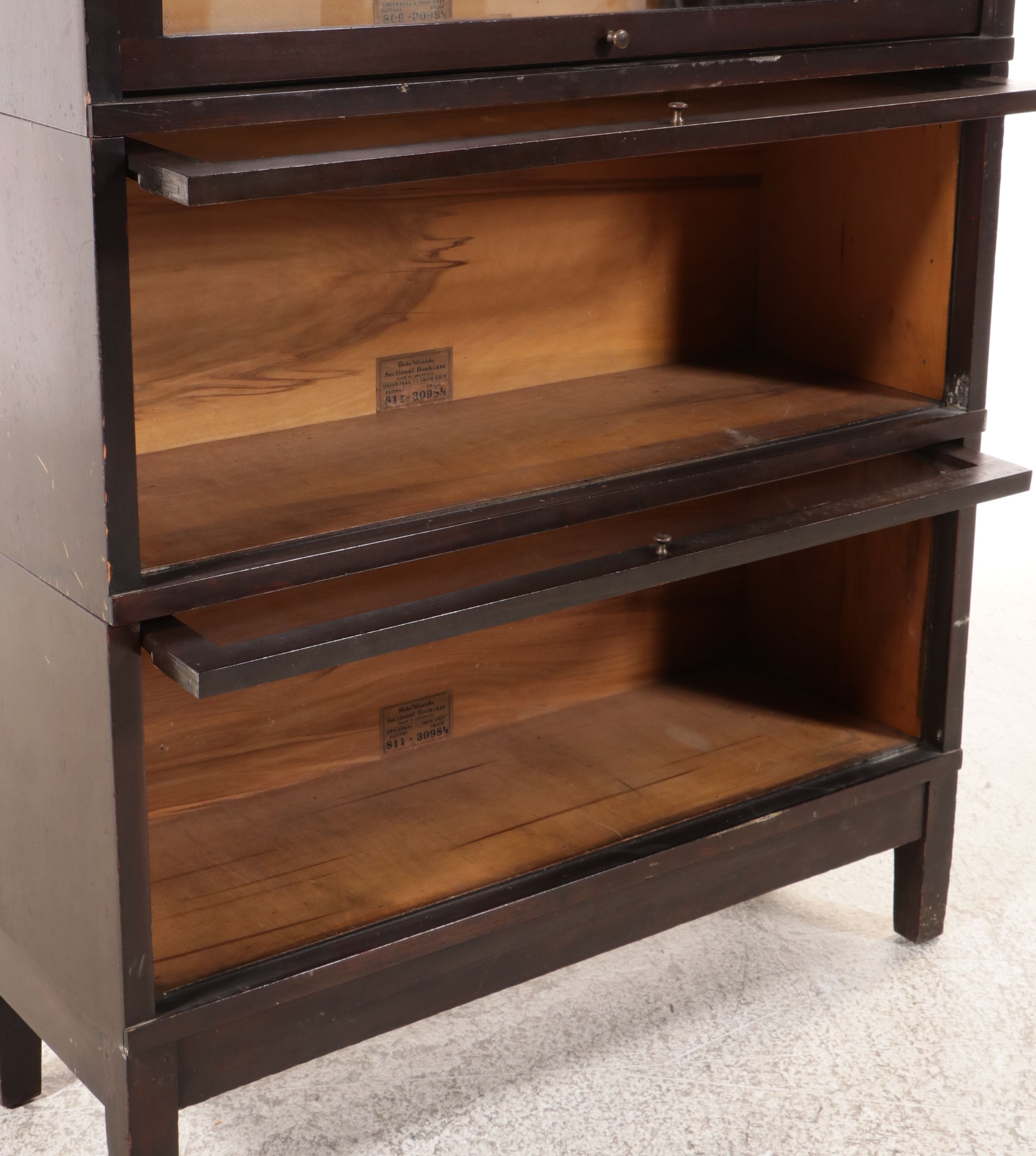 Globe-Wernicke Three-Shelf Barrister's Bookcase