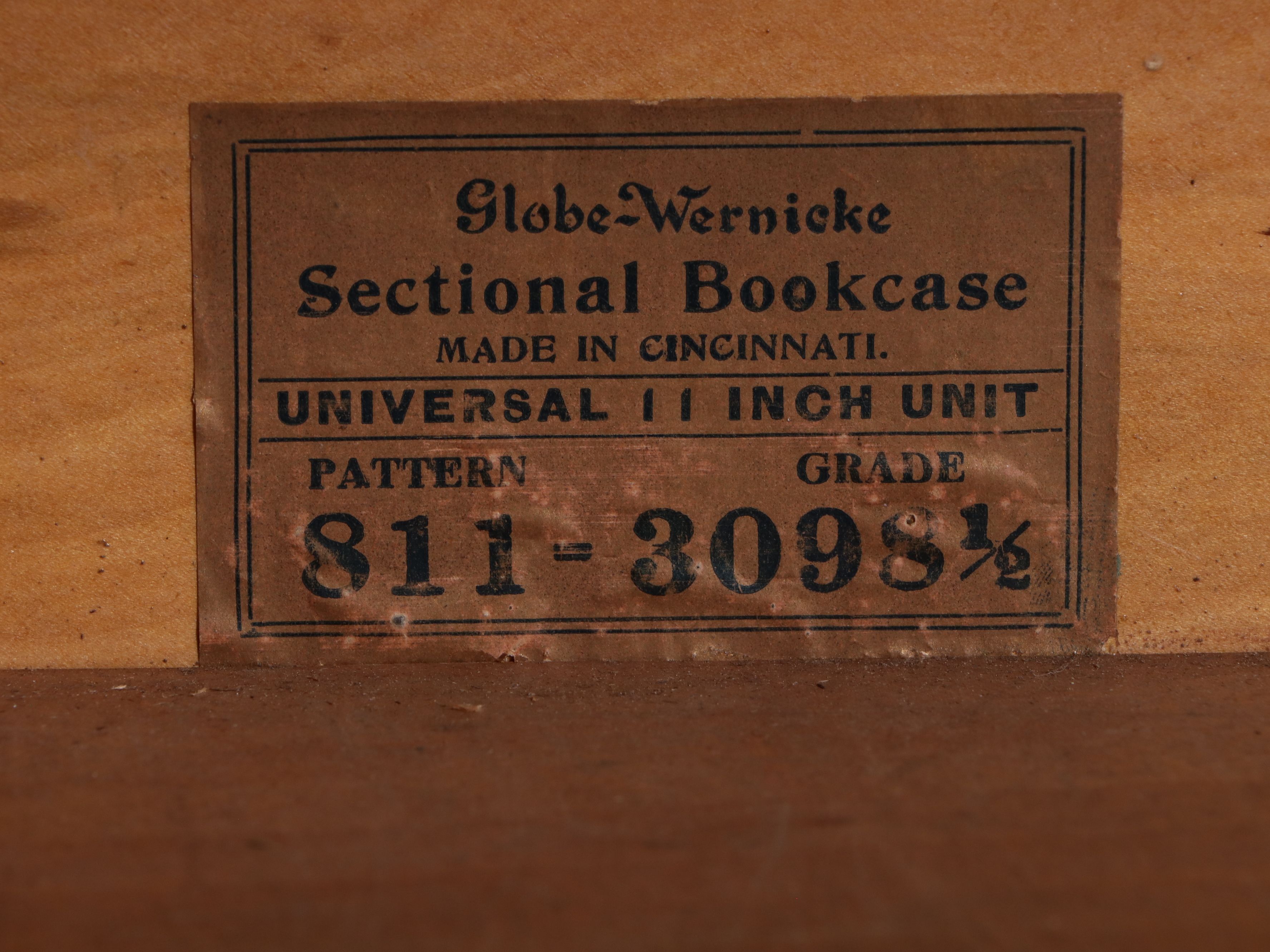 Globe-Wernicke Three-Shelf Barrister's Bookcase