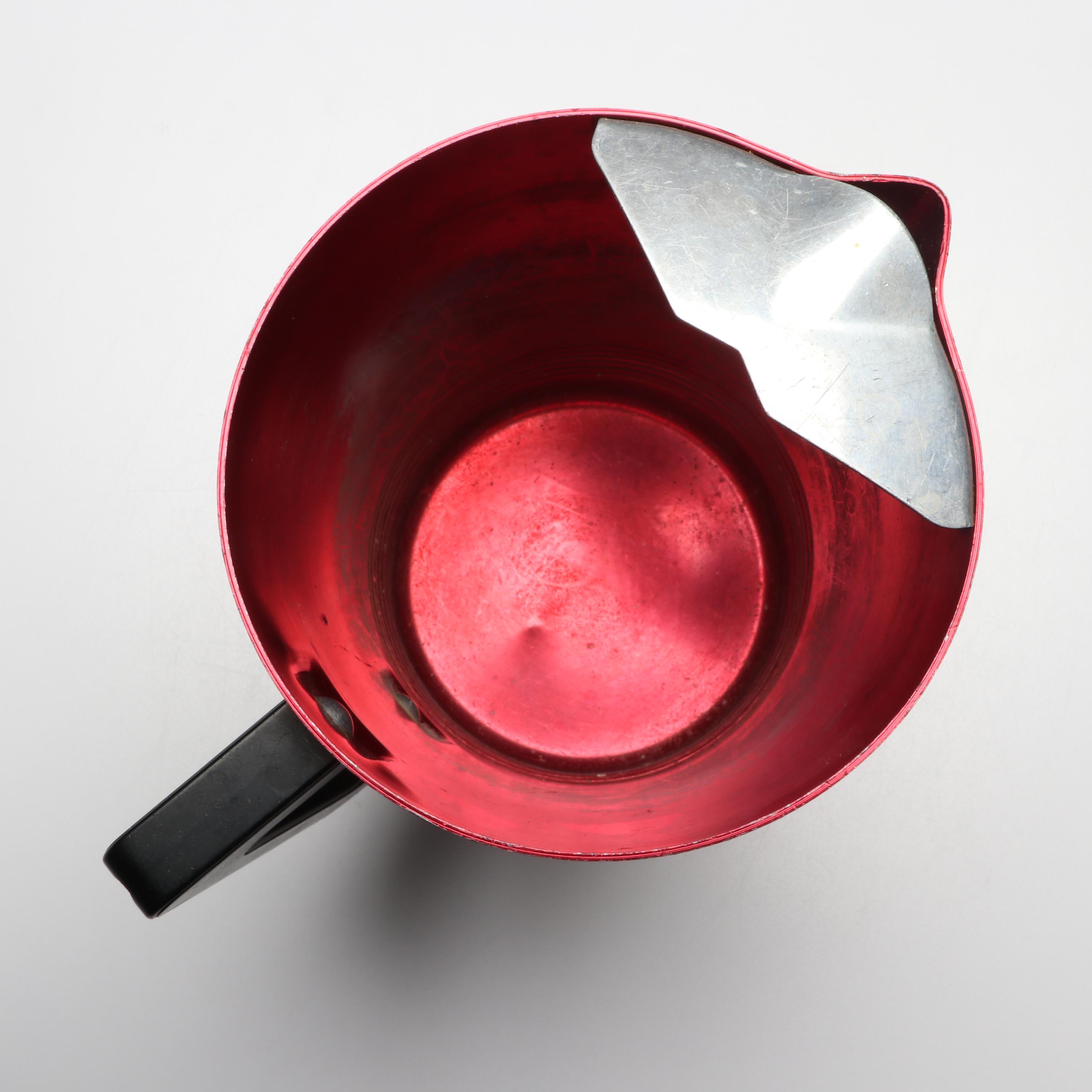 Regal Aluminum Pitcher and Cups with Sunburst & Other Multicolored Aluminum Cups