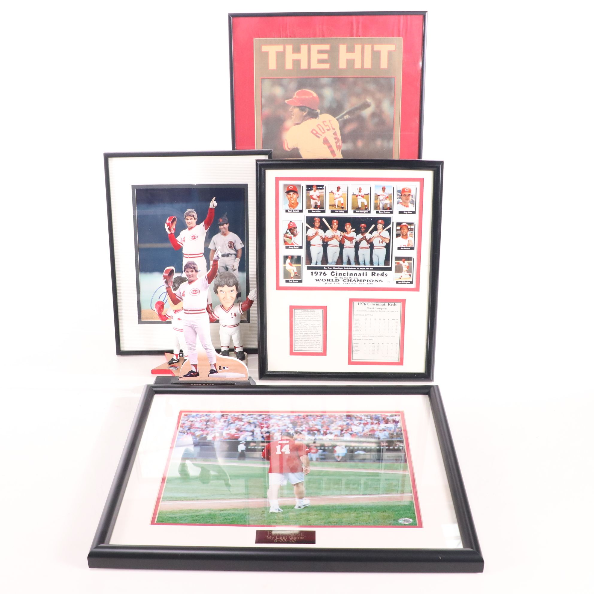 Pete Rose Memorabilia Group, Including Signed Framed Photo