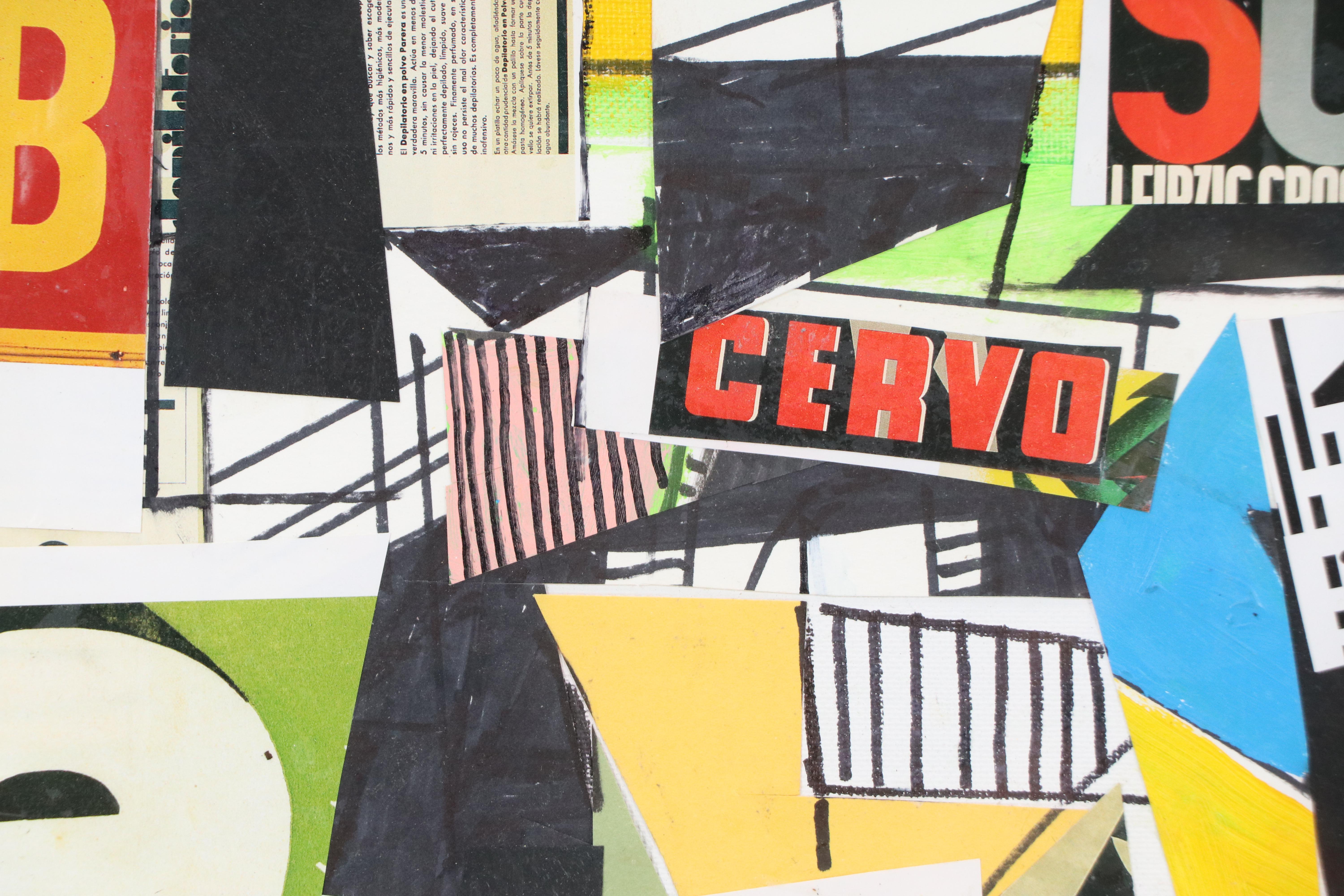 Ronald Ahlström Modern Mixed Media Collage, Late 20th/ 21st Century