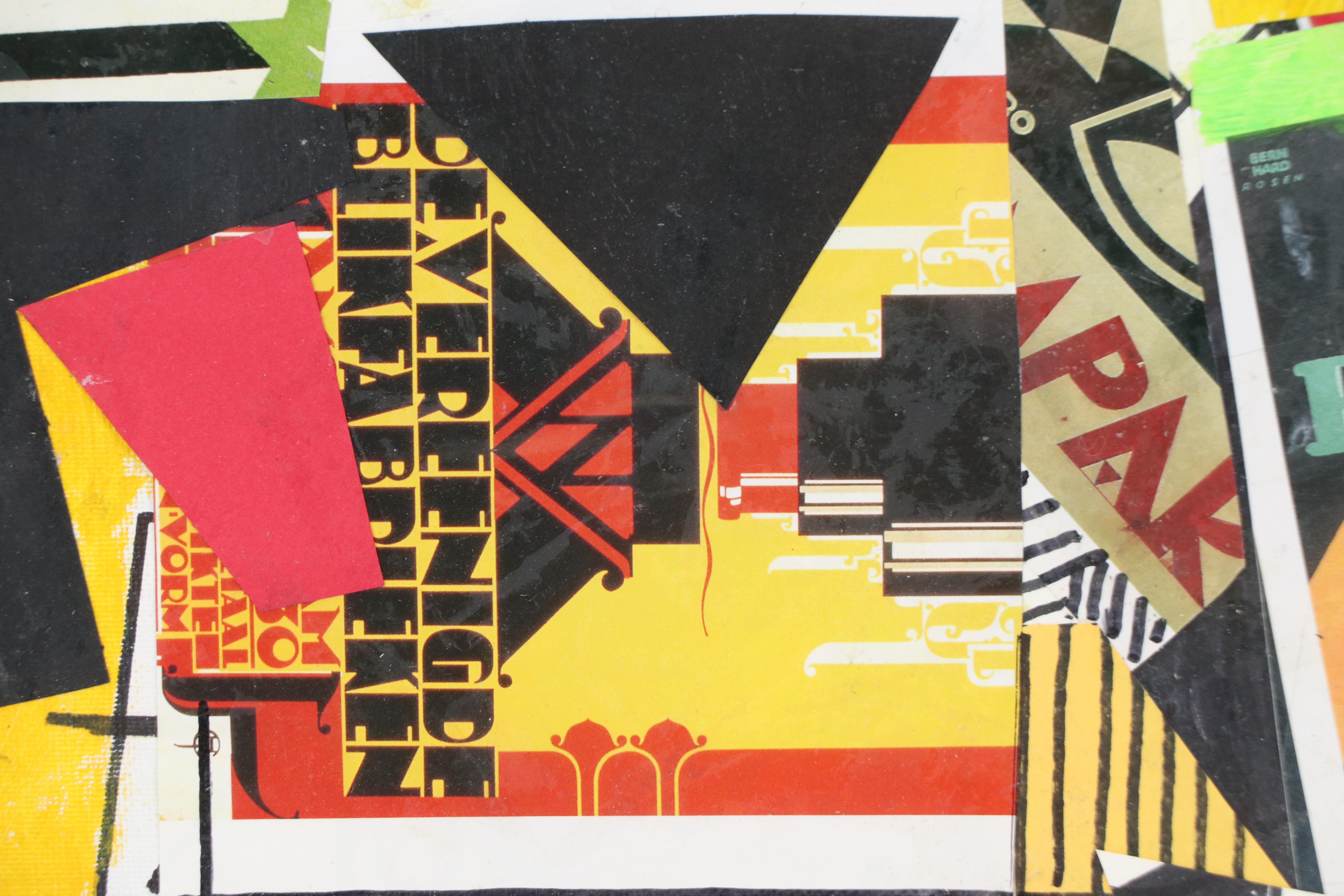 Ronald Ahlström Modern Mixed Media Collage, Late 20th/ 21st Century