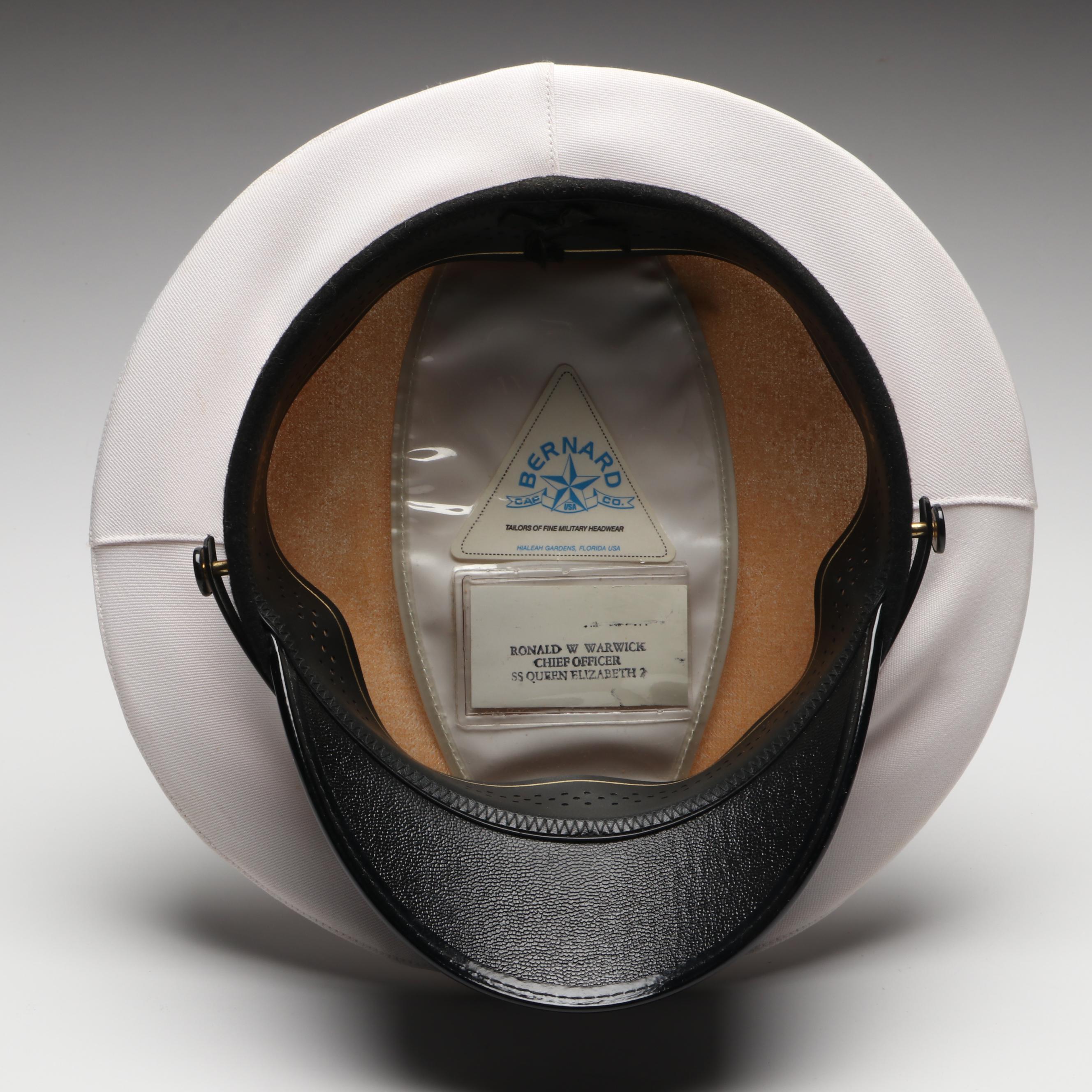 Queen Elizabeth 2 World Cruise Stationery and Naval Peaked Cap