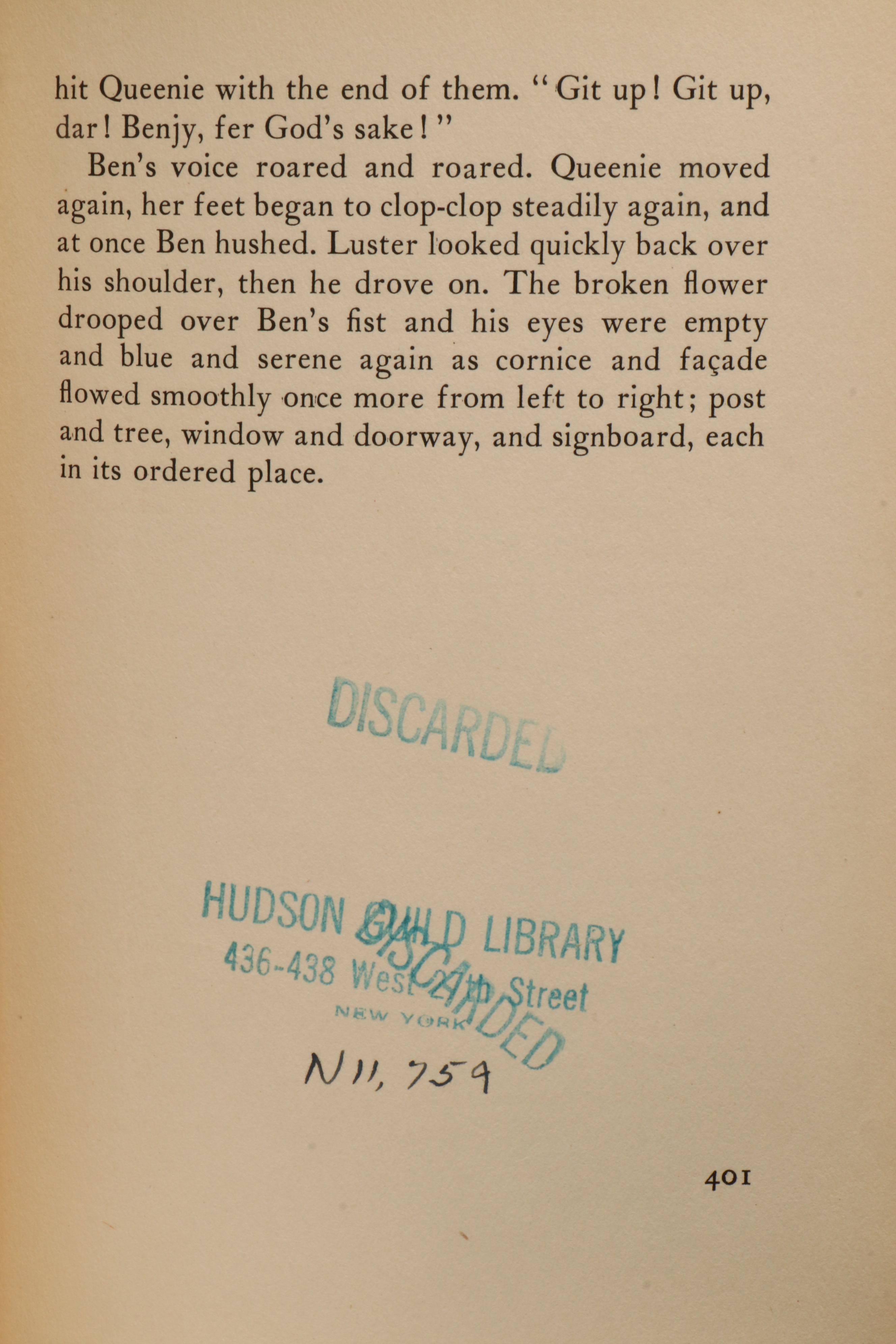 First Edition "The Sound and the Fury" by William Faulkner, 1929
