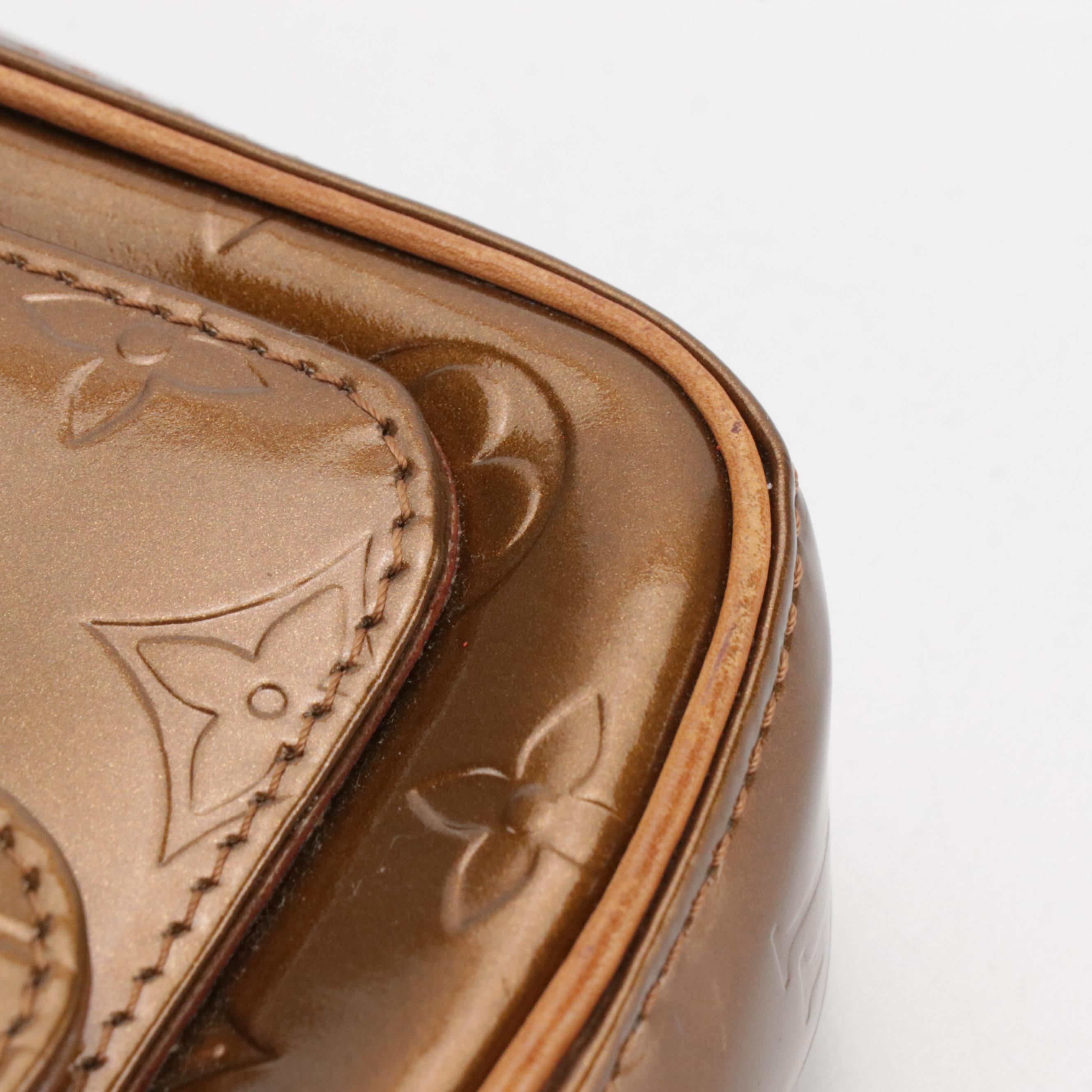 Louis Vuitton Christie MM Crossbody Bag in Bronze Monogram Vernis