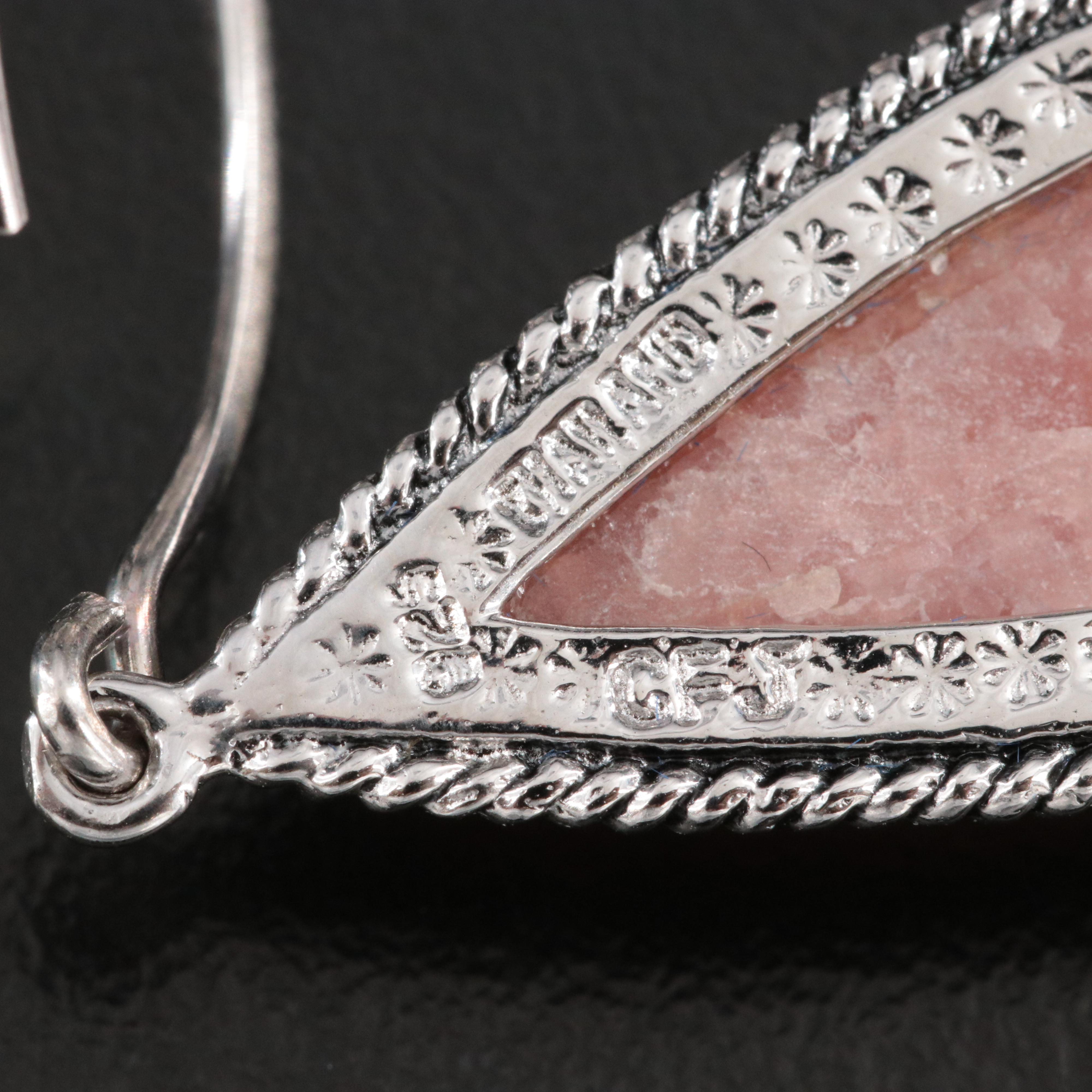 Graduated Turquoise and Rhodochrosite Necklaces with Sterling and Earrings