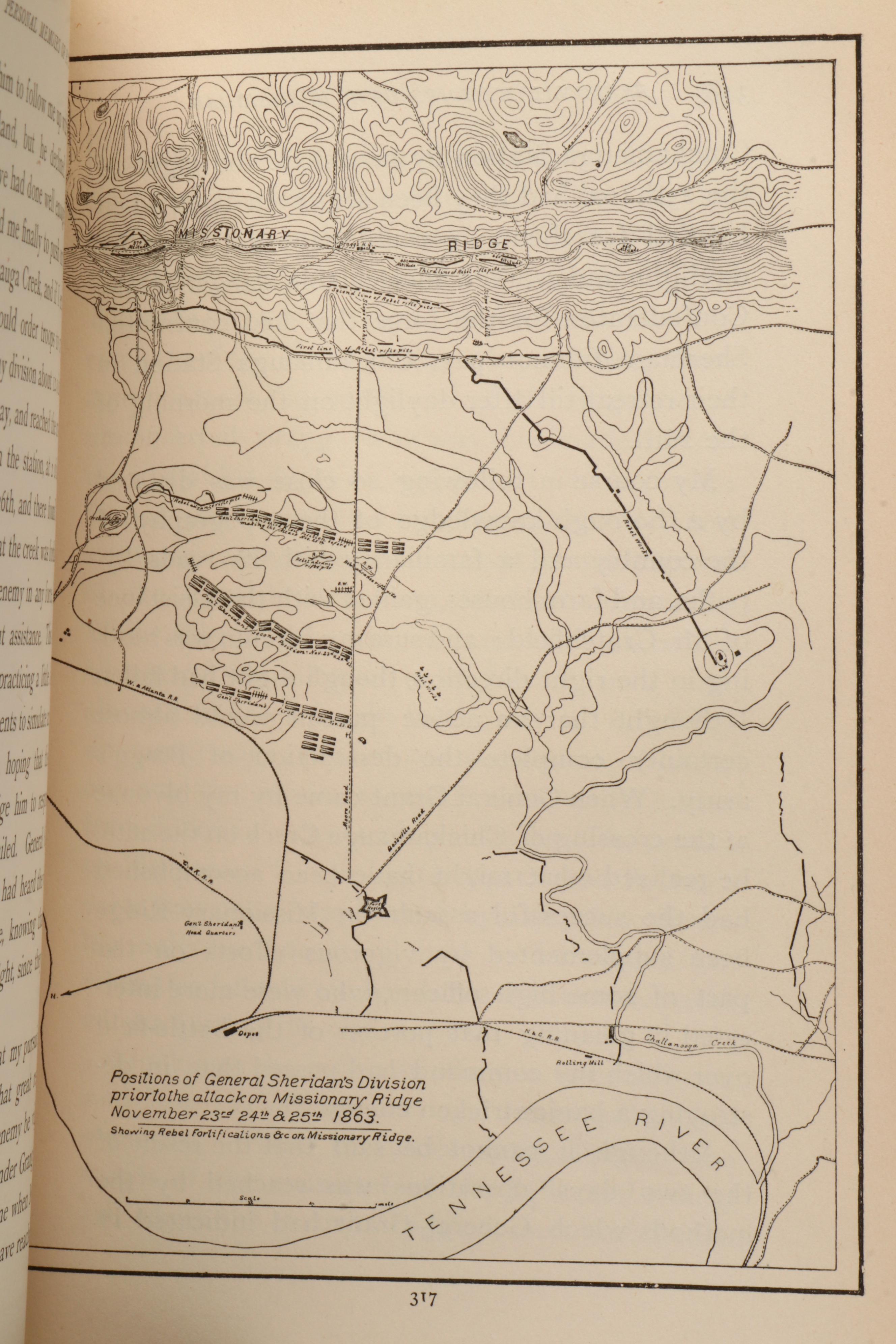 First Edition "Personal Memoirs of P. H. Sheridan" Two-Volume Set, 1888
