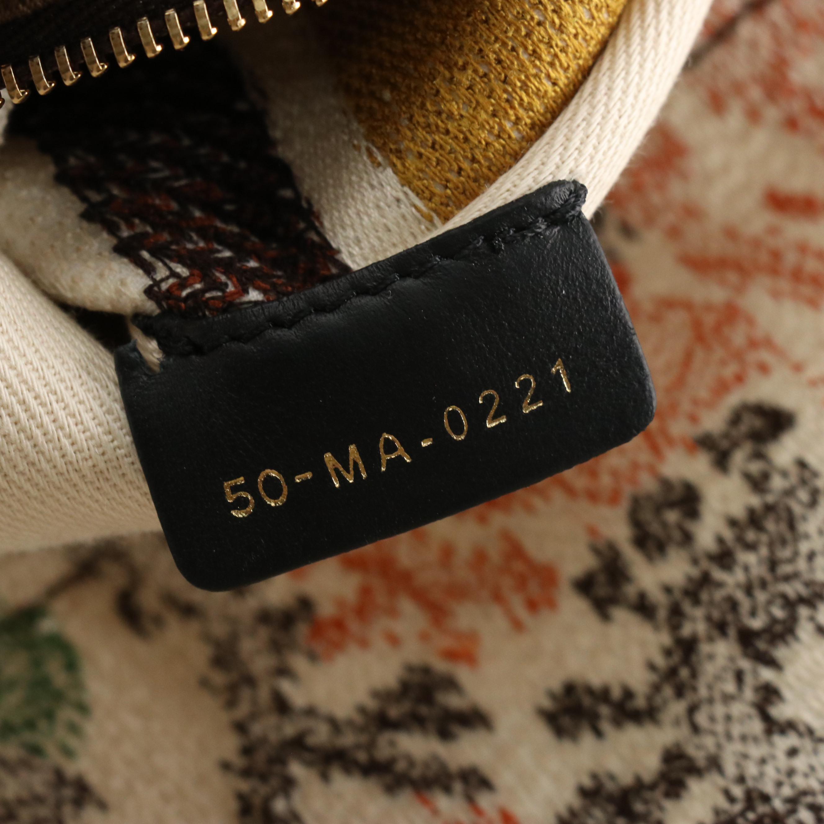 Christian Dior Lady D-Lite Two-Way Bag in Multicolor Embroidered Canvas