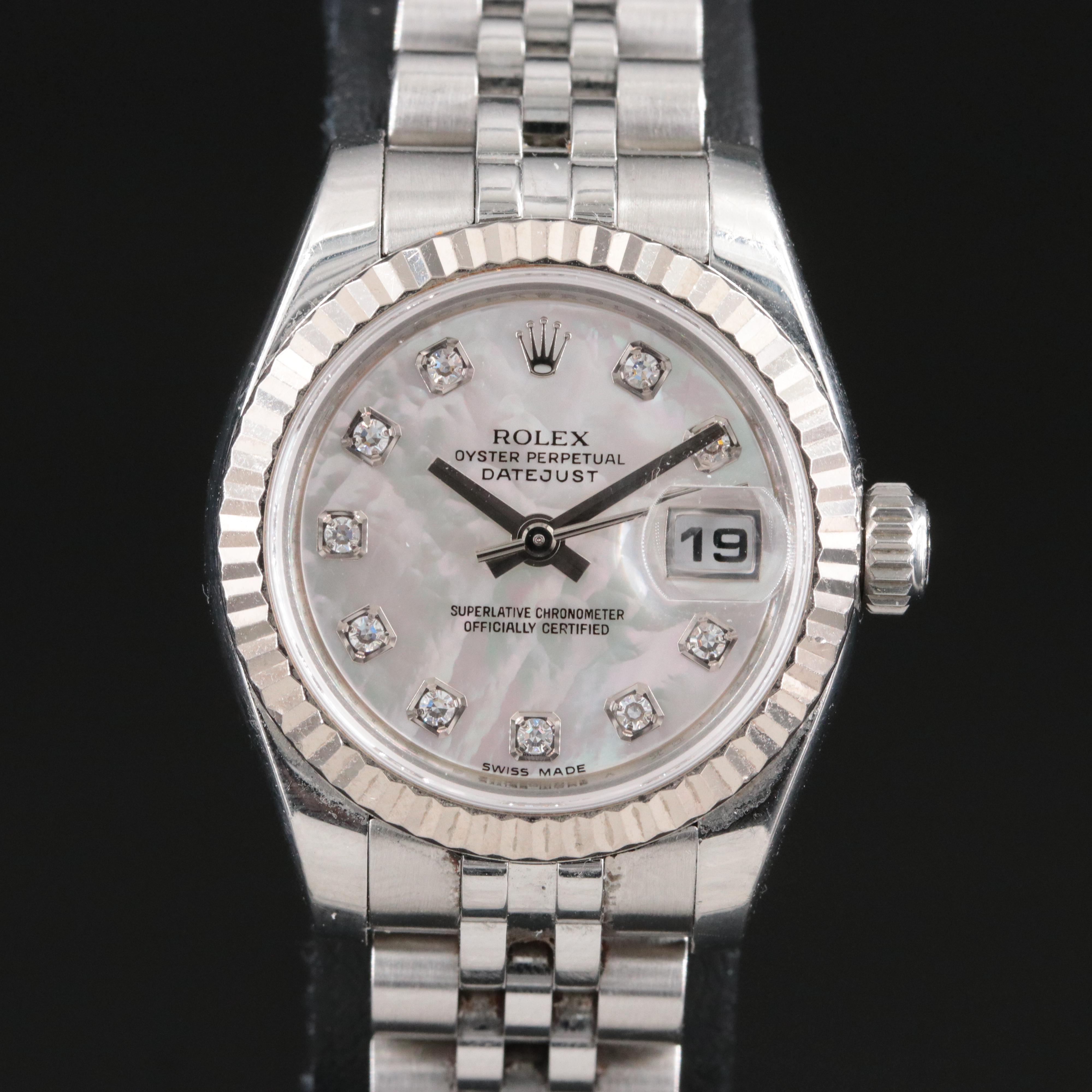 2008 Rolex Lady Datejust Custom M.O.P. Diamond Dial Watch