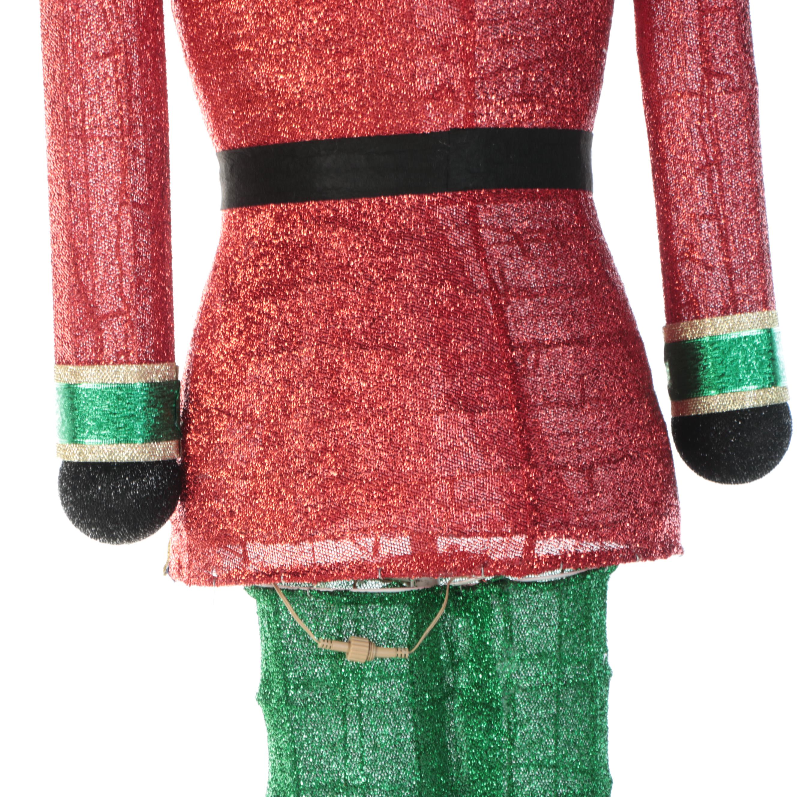 98" Christmas Nutcracker King LED Illuminated Mesh Floor Figure