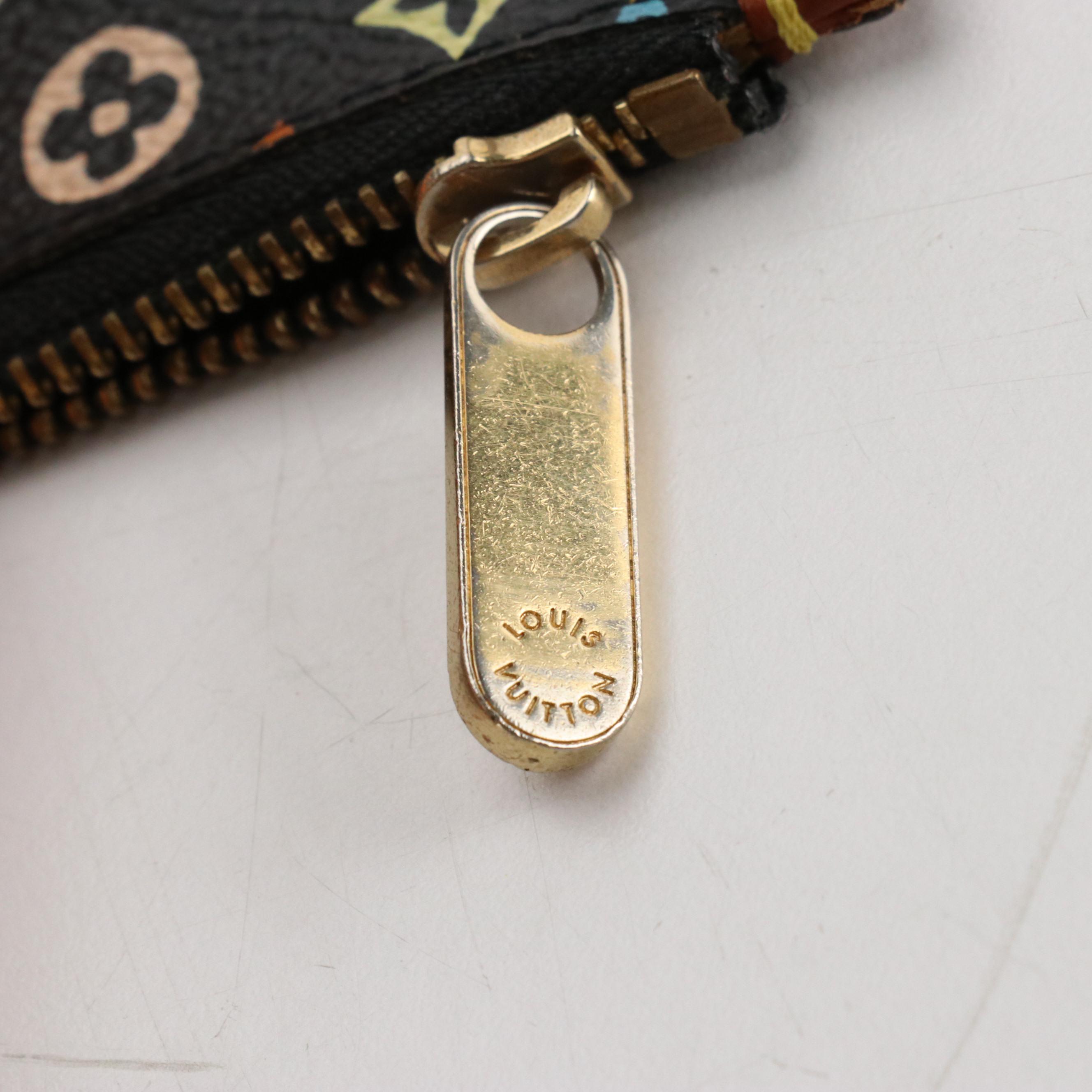 Louis Vuitton Pochette Clés in Noir Monogram Multicolore Canvas