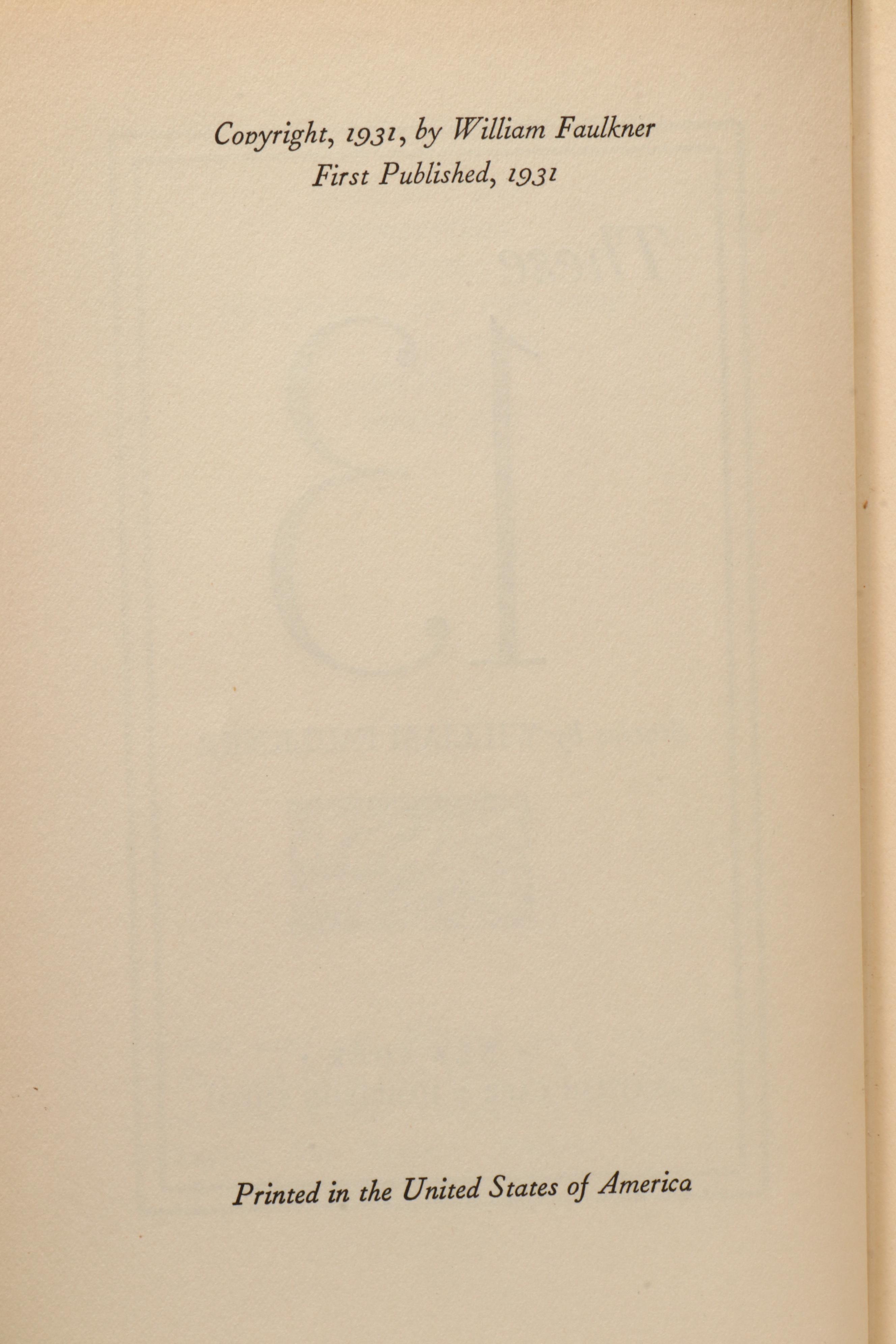 First Edition "These Thirteen" by William Faulkner, 1931