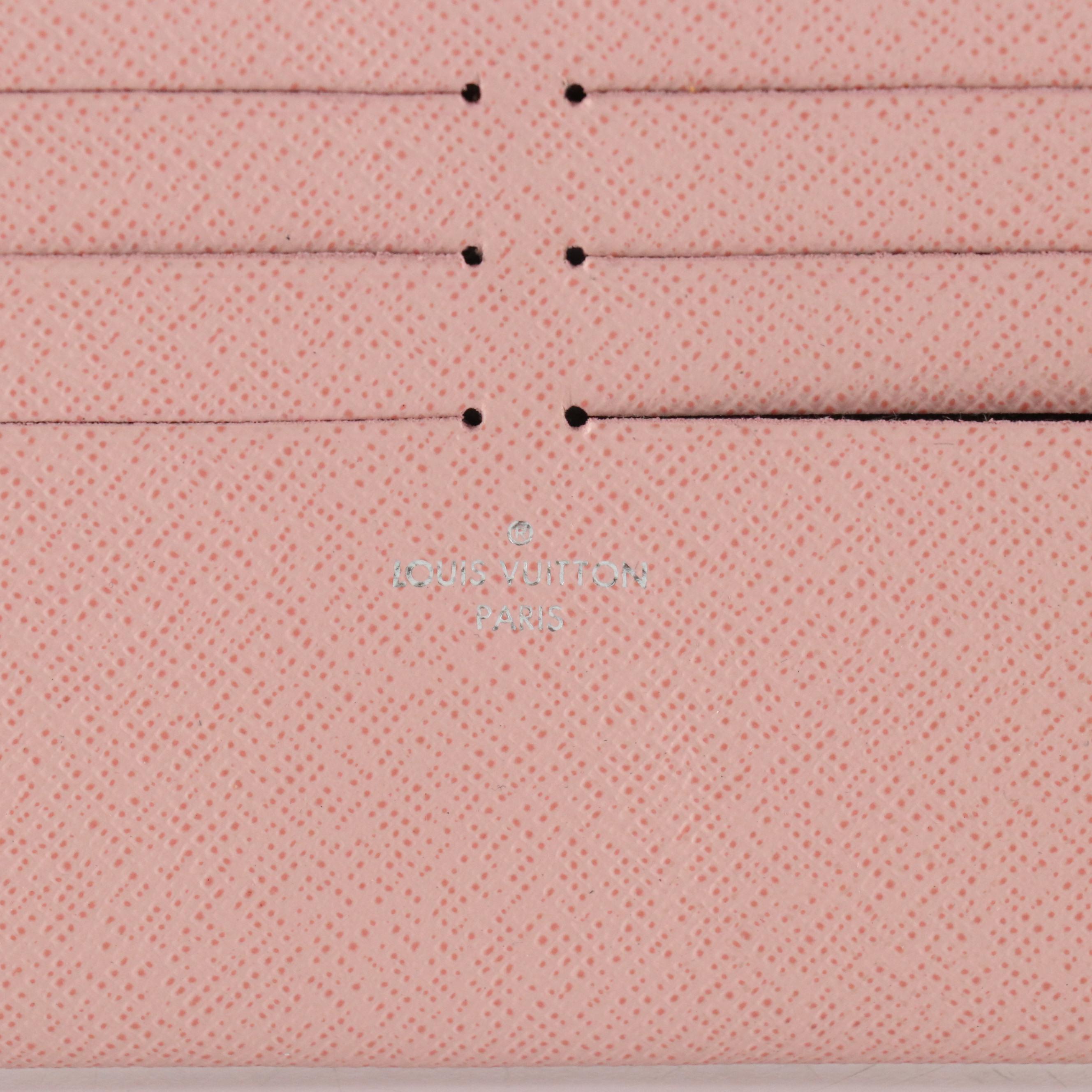 Louis Vuitton Félicie Pochette Card Holder Insert in Light Pink Leather