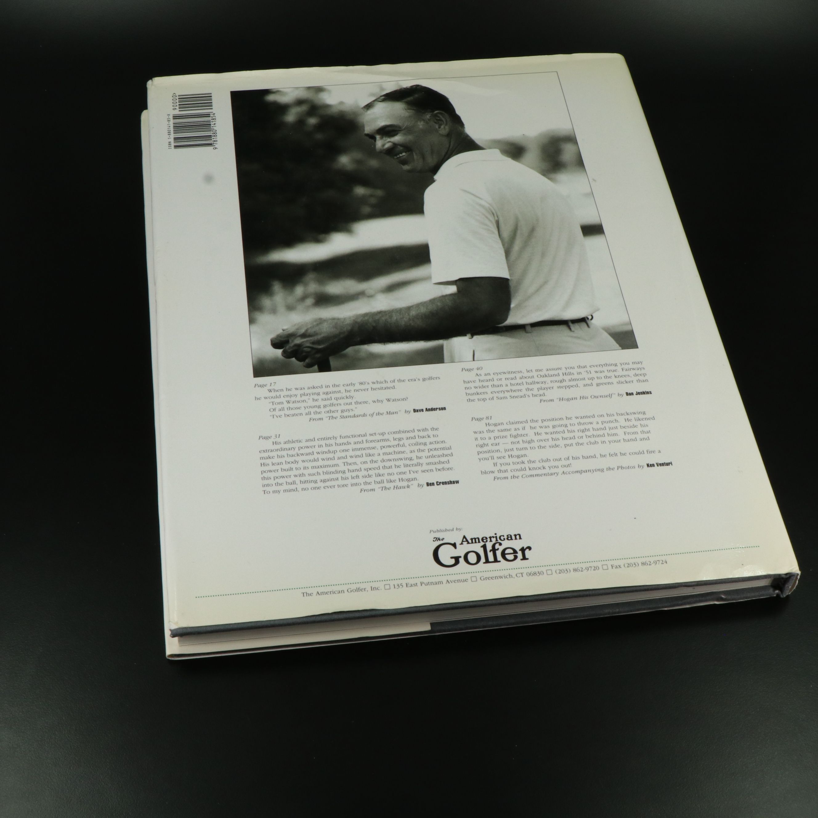 Dan Jenkins Signed "The Hogan Mystique" Golf Book with More