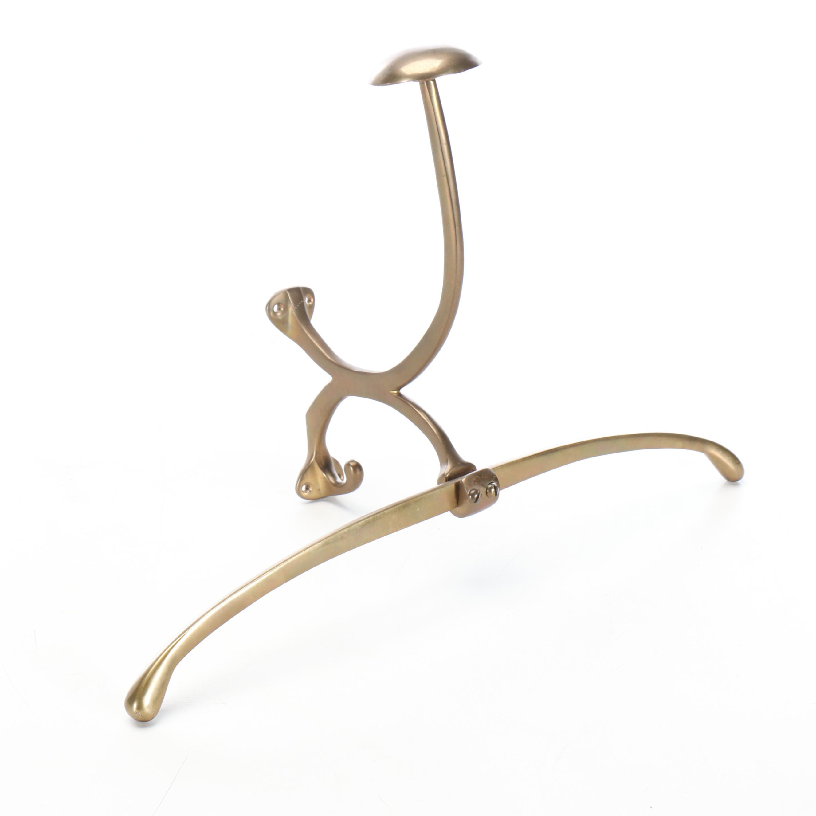 Solid Brass Wall-Mount Clothing and Hat Racks