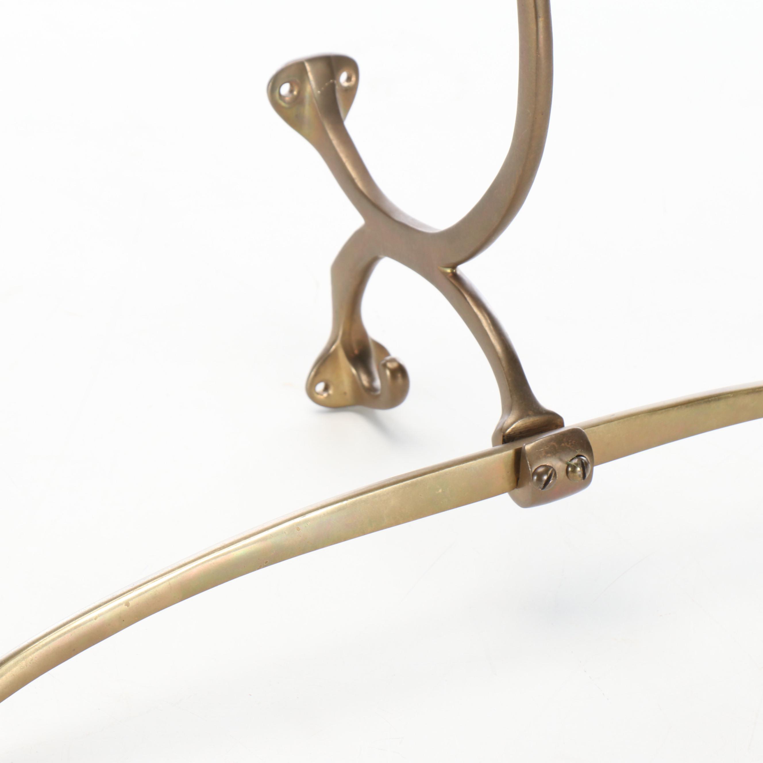 Solid Brass Wall-Mount Clothing and Hat Racks