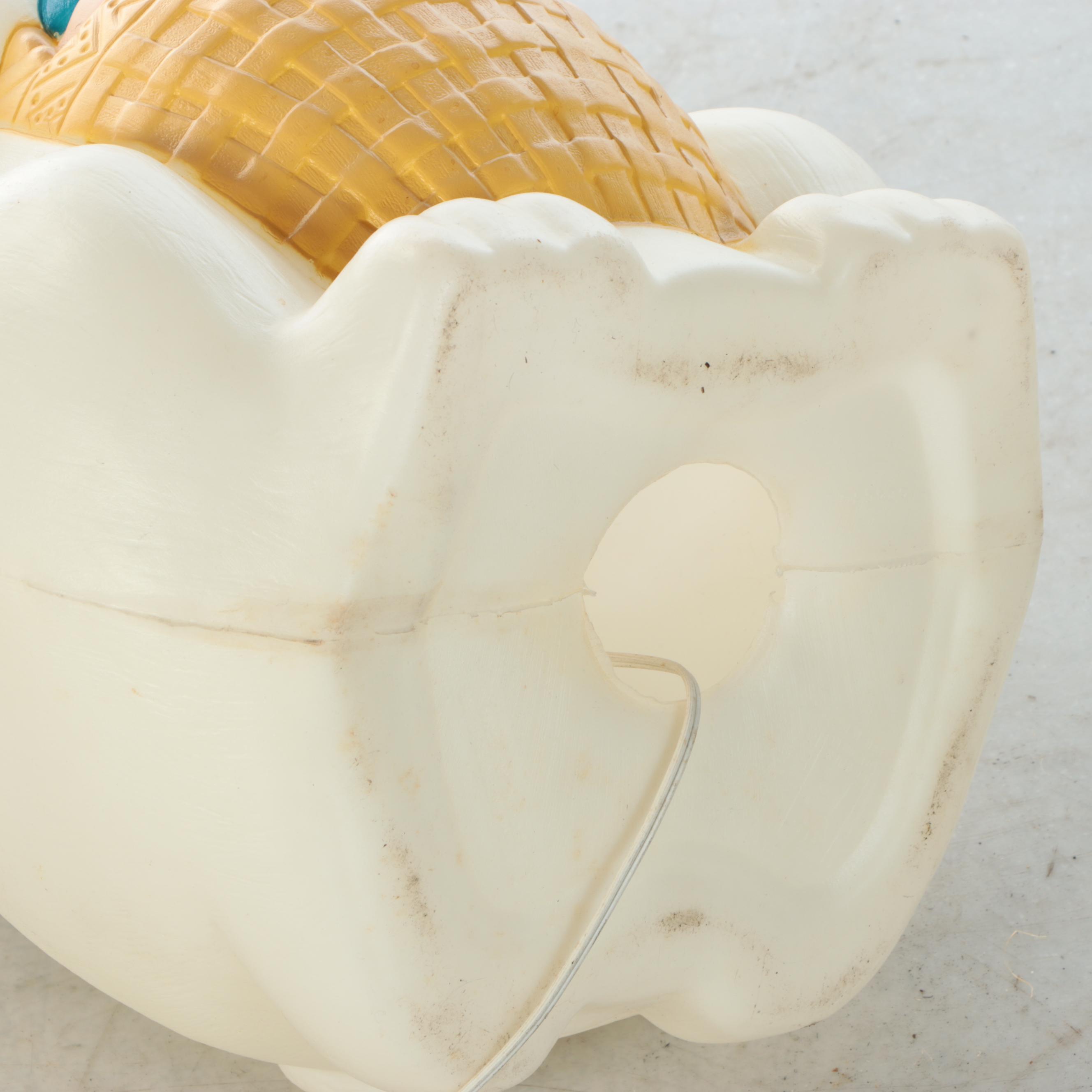 Plastic Mold Blown Easter Bunny Illuminated Outdoor Figure