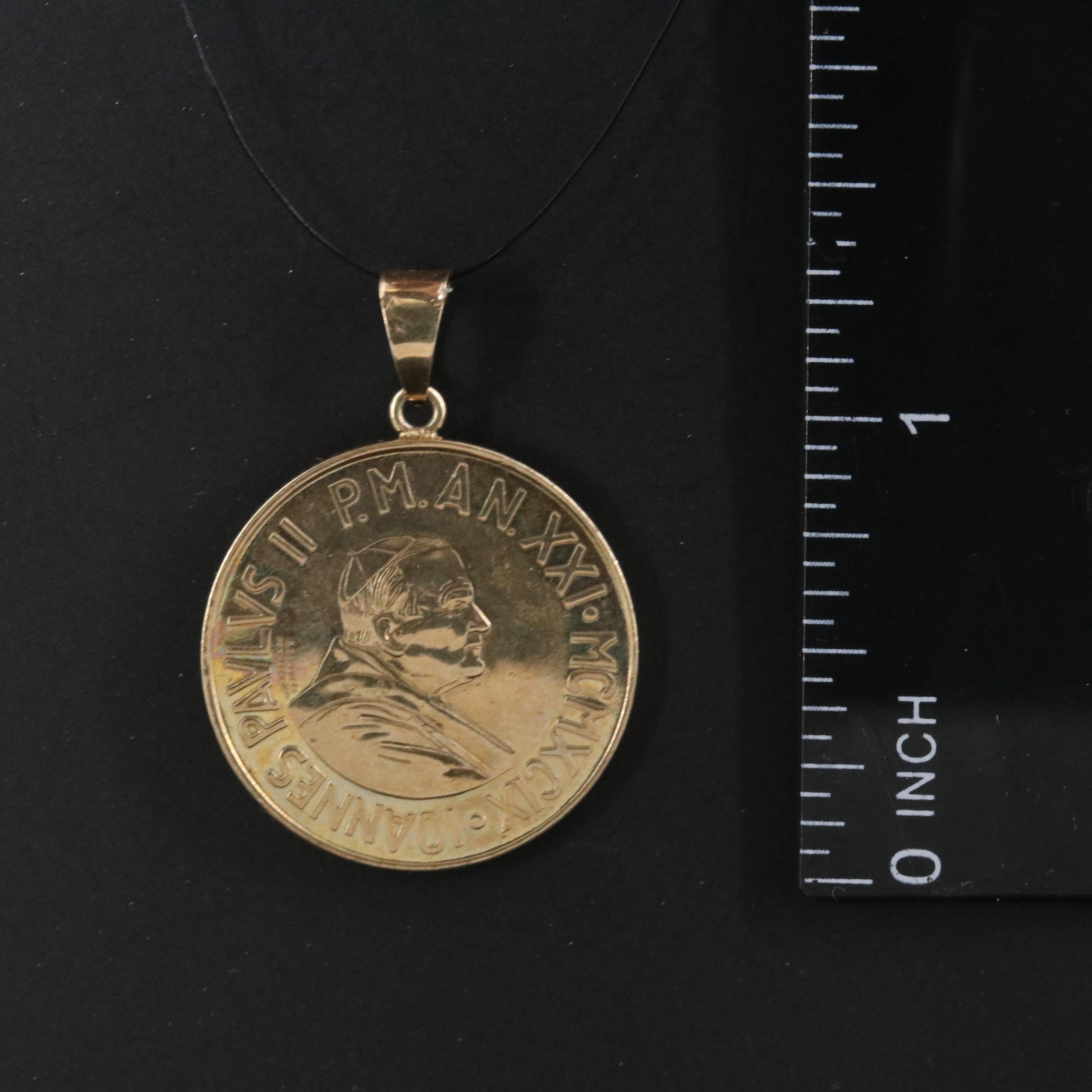 1999 Vatican 200-Lire Coin of Pope John Paul II Pendant