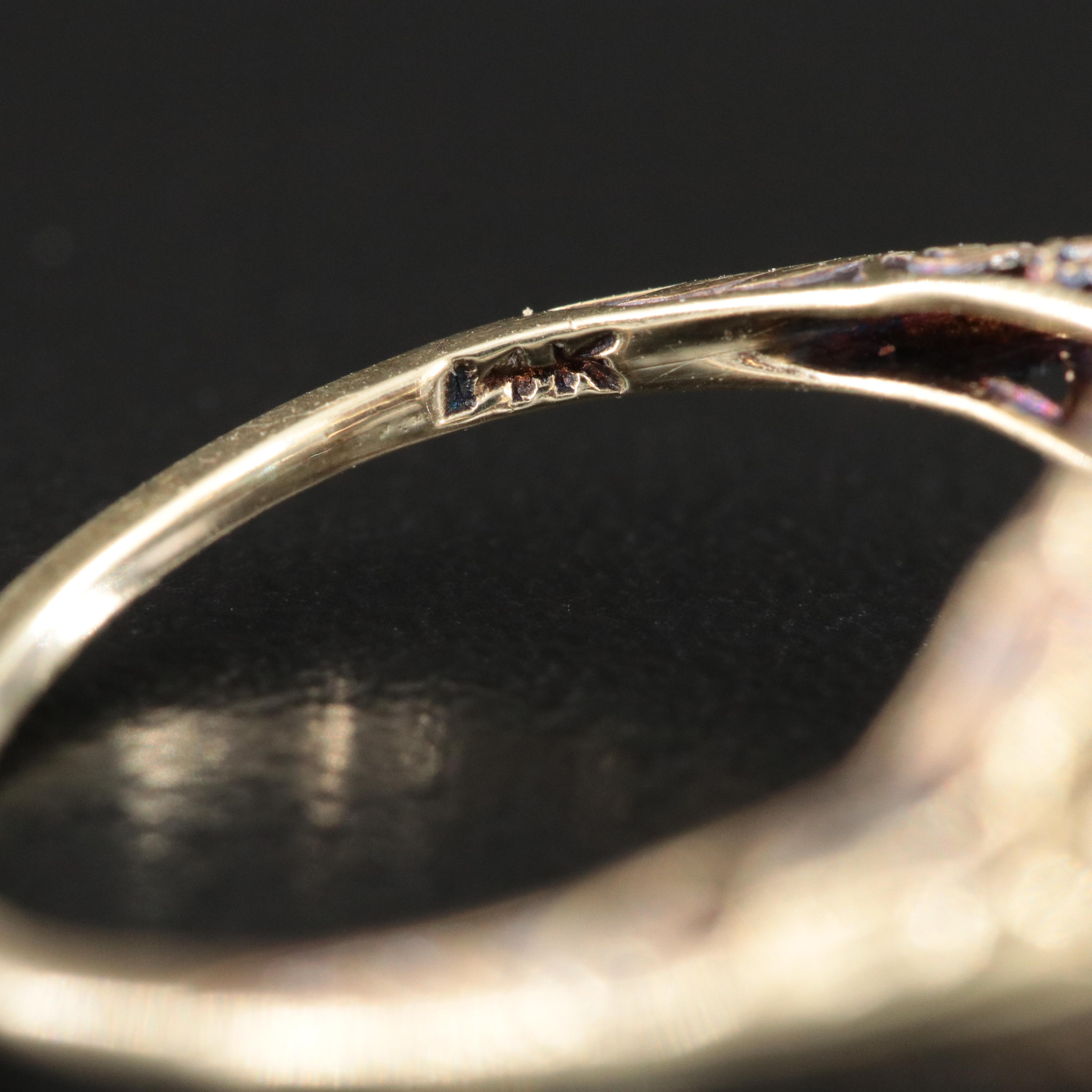 Vintage 14K Sapphire Filigree Ring