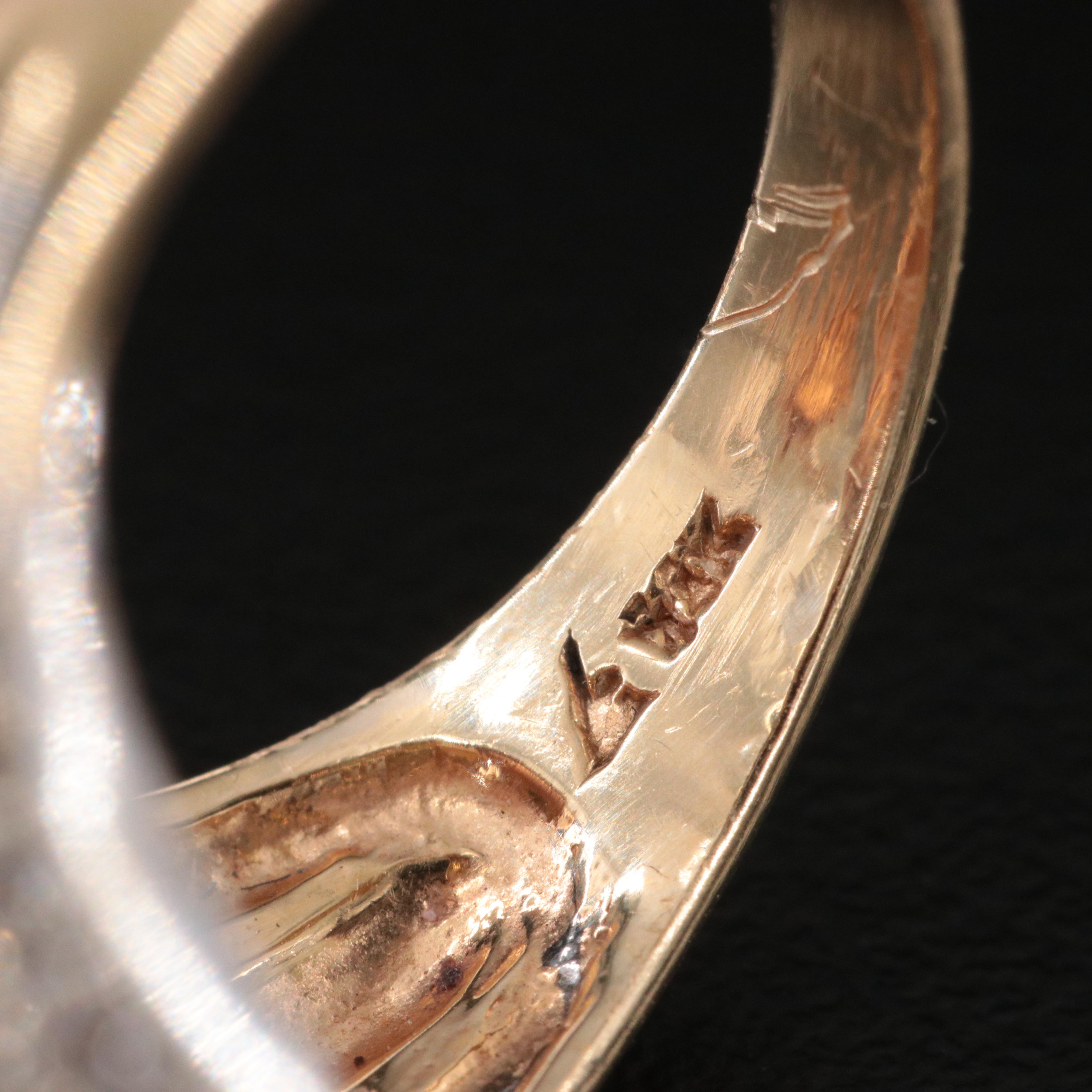 14K Tri-Color Sapphire and CZ Dolphin Ring