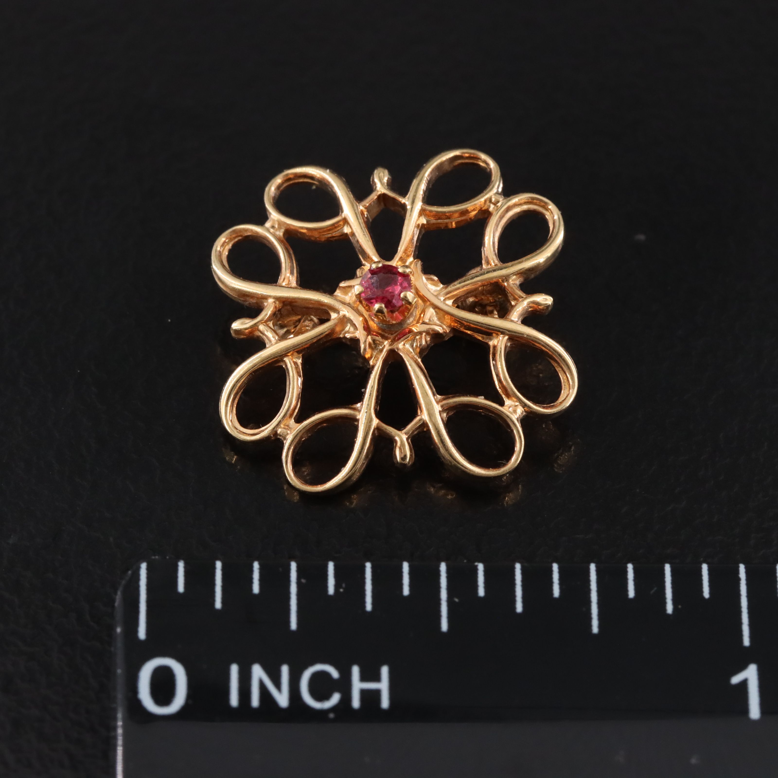 Gold-Filled Pin with Ruby