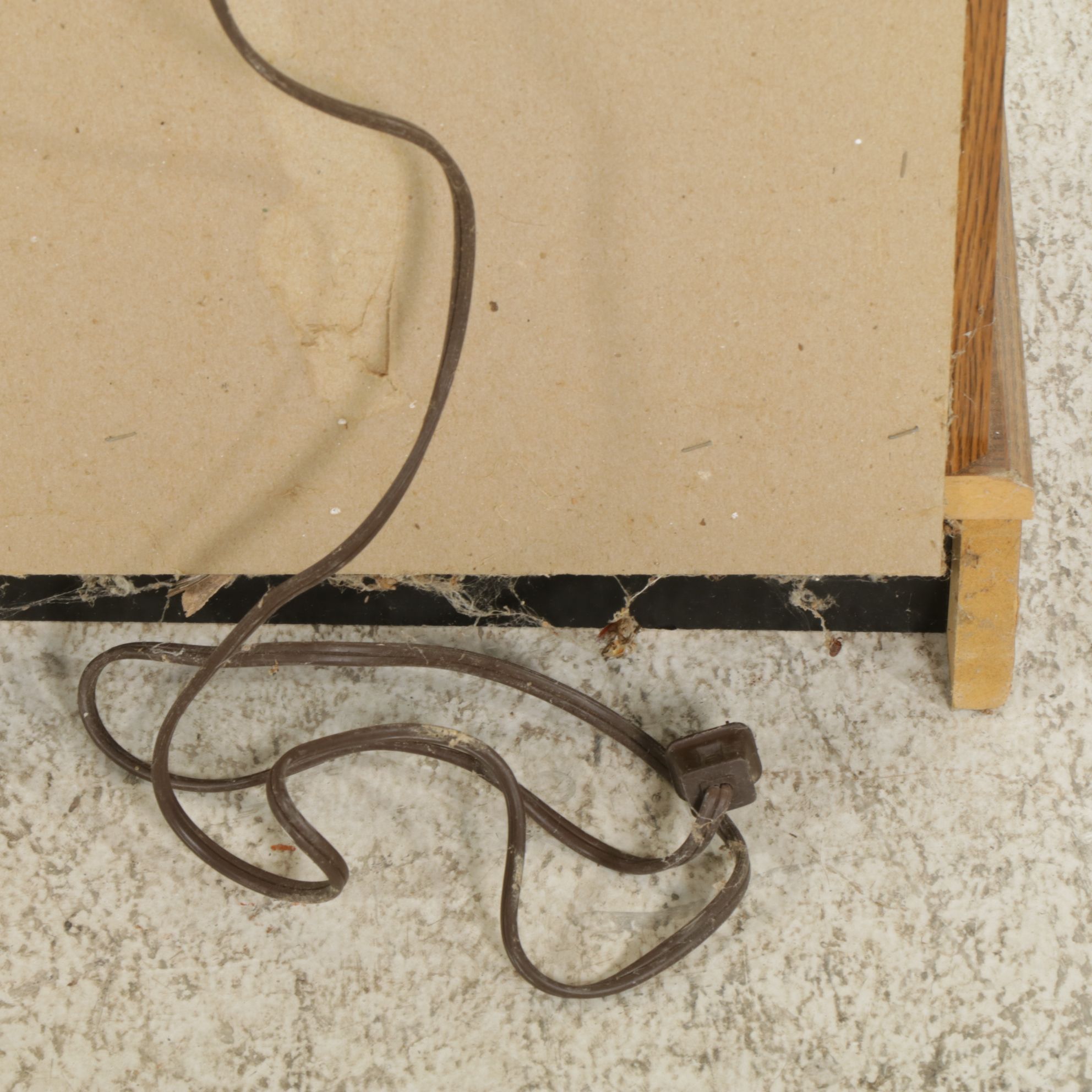 Oak Grain Finished Illuminated Curio Cabinet