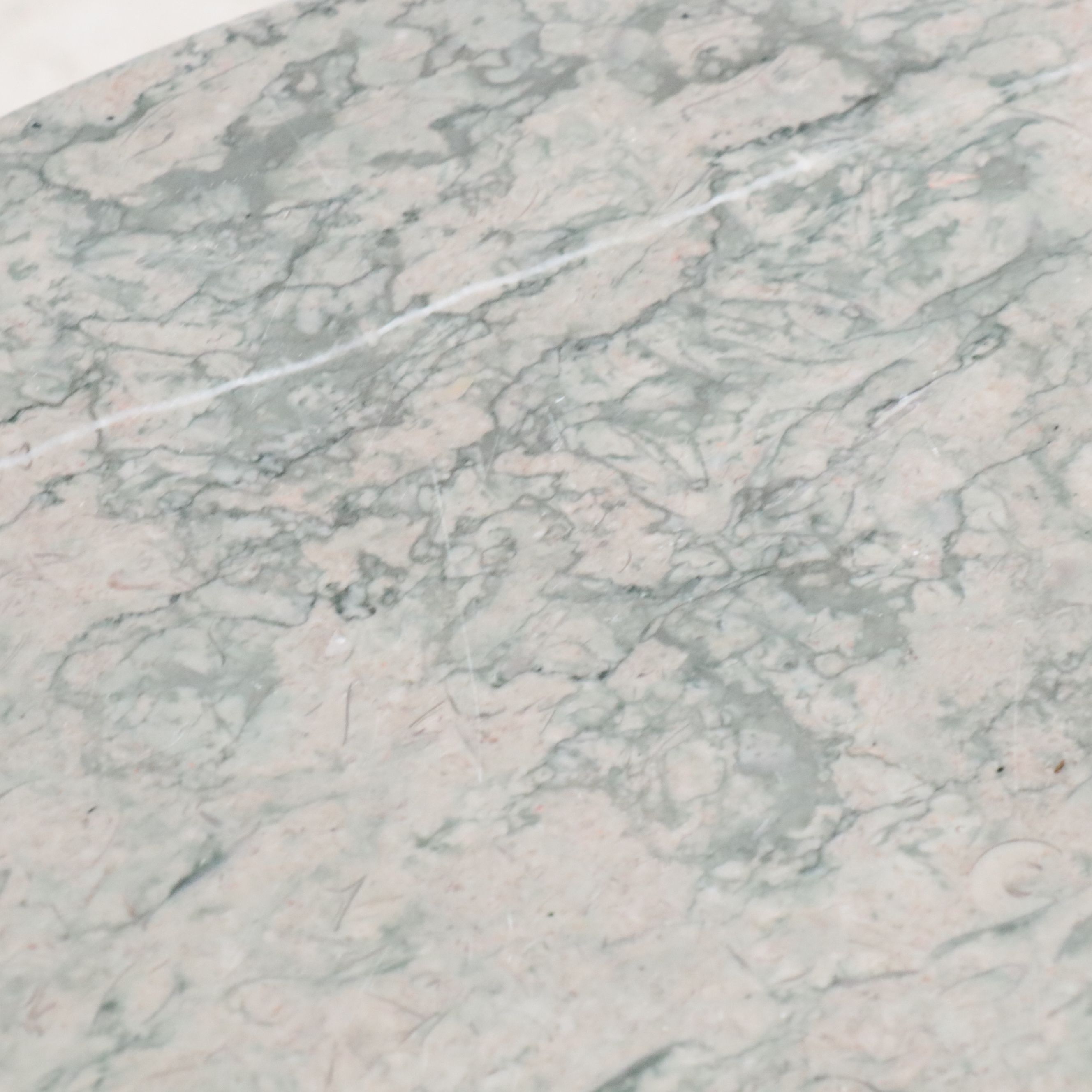 Pier 1 Enameled Cast Iron Side Table with Marble Top