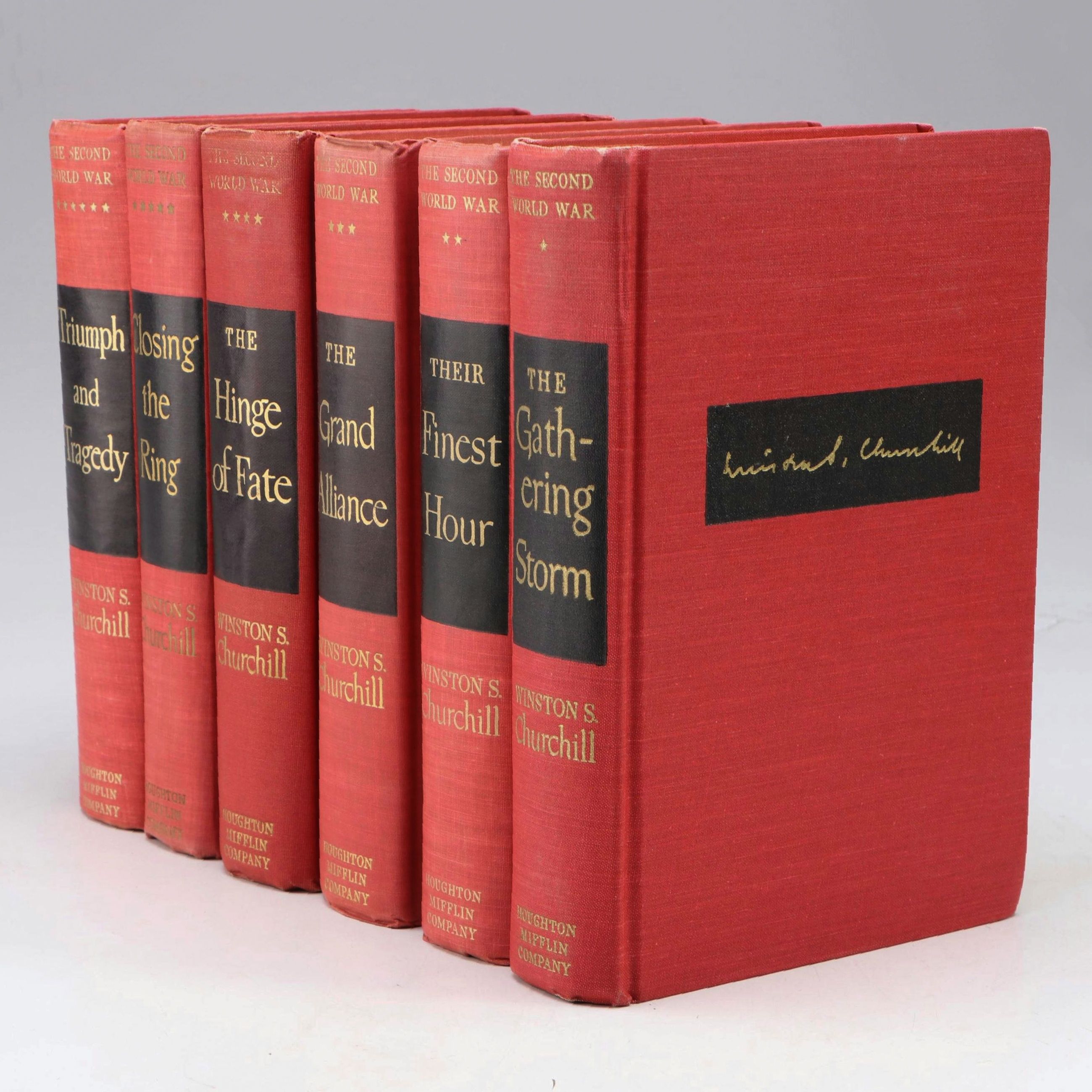 Trade and Book Club Edition "The Second World War" Complete Set by Churchill