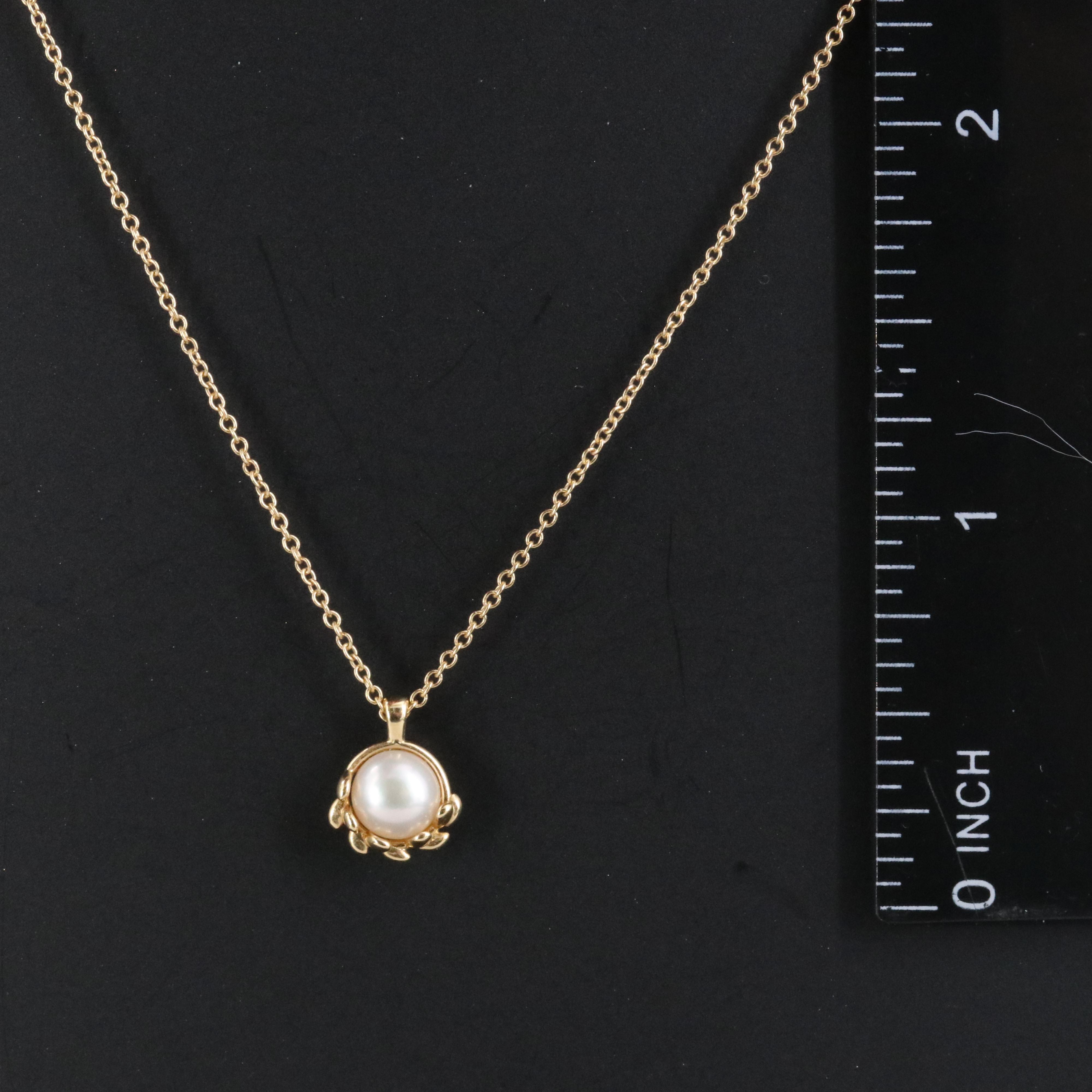 Paloma Picasso for Tiffany & Co. Olive Leaf 18K Pearl Necklace