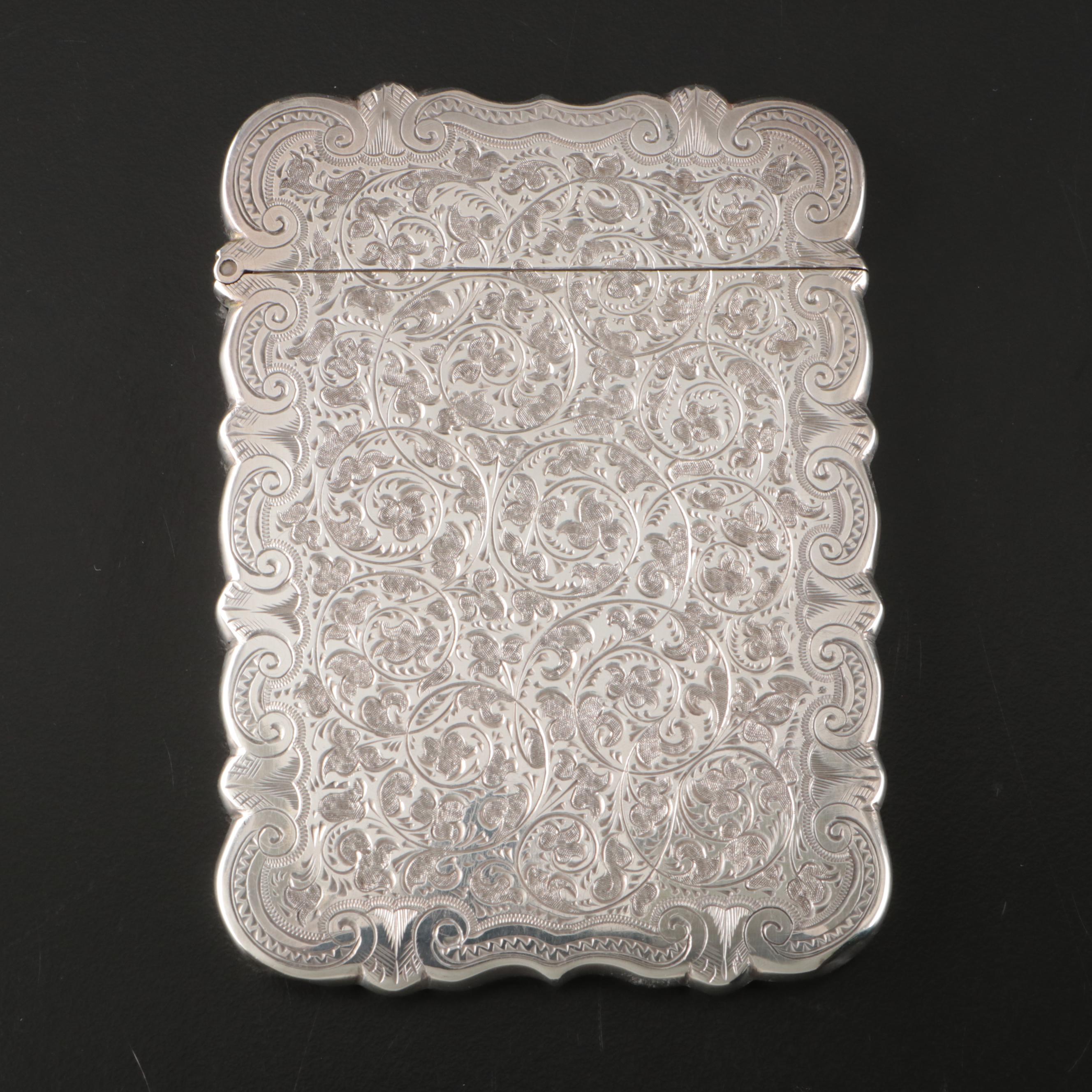 Victorian English Sterling Silver Cigarette Case
