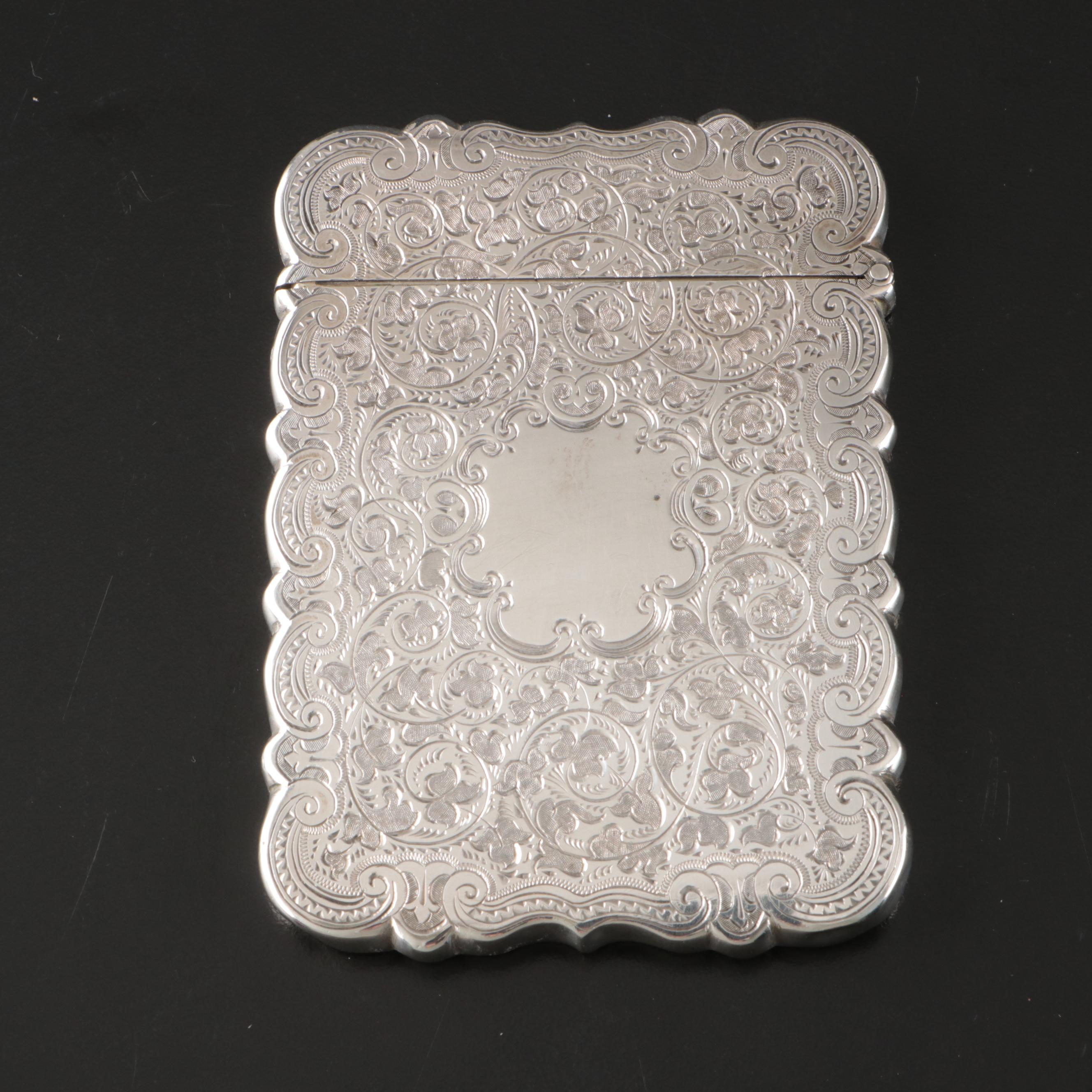 Victorian English Sterling Silver Cigarette Case