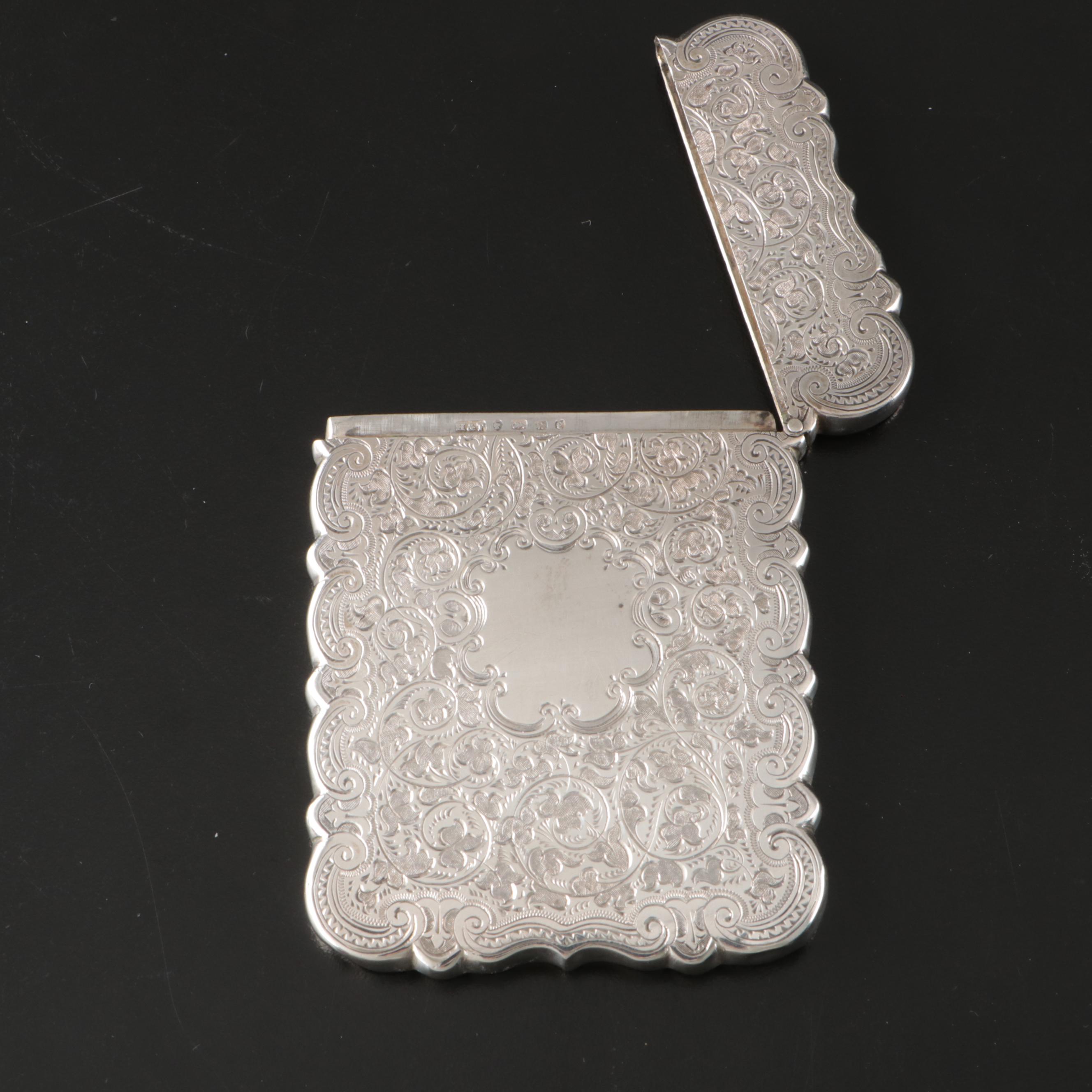 Victorian English Sterling Silver Cigarette Case