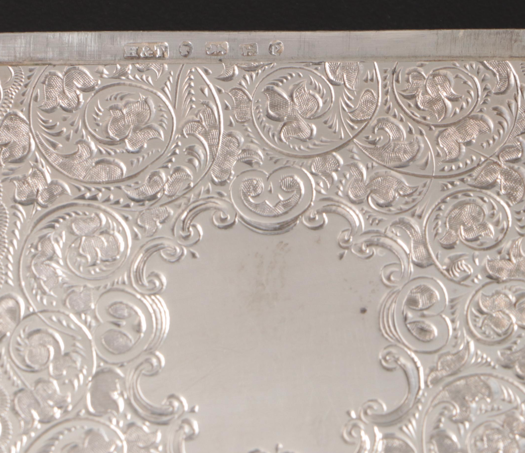 Victorian English Sterling Silver Cigarette Case