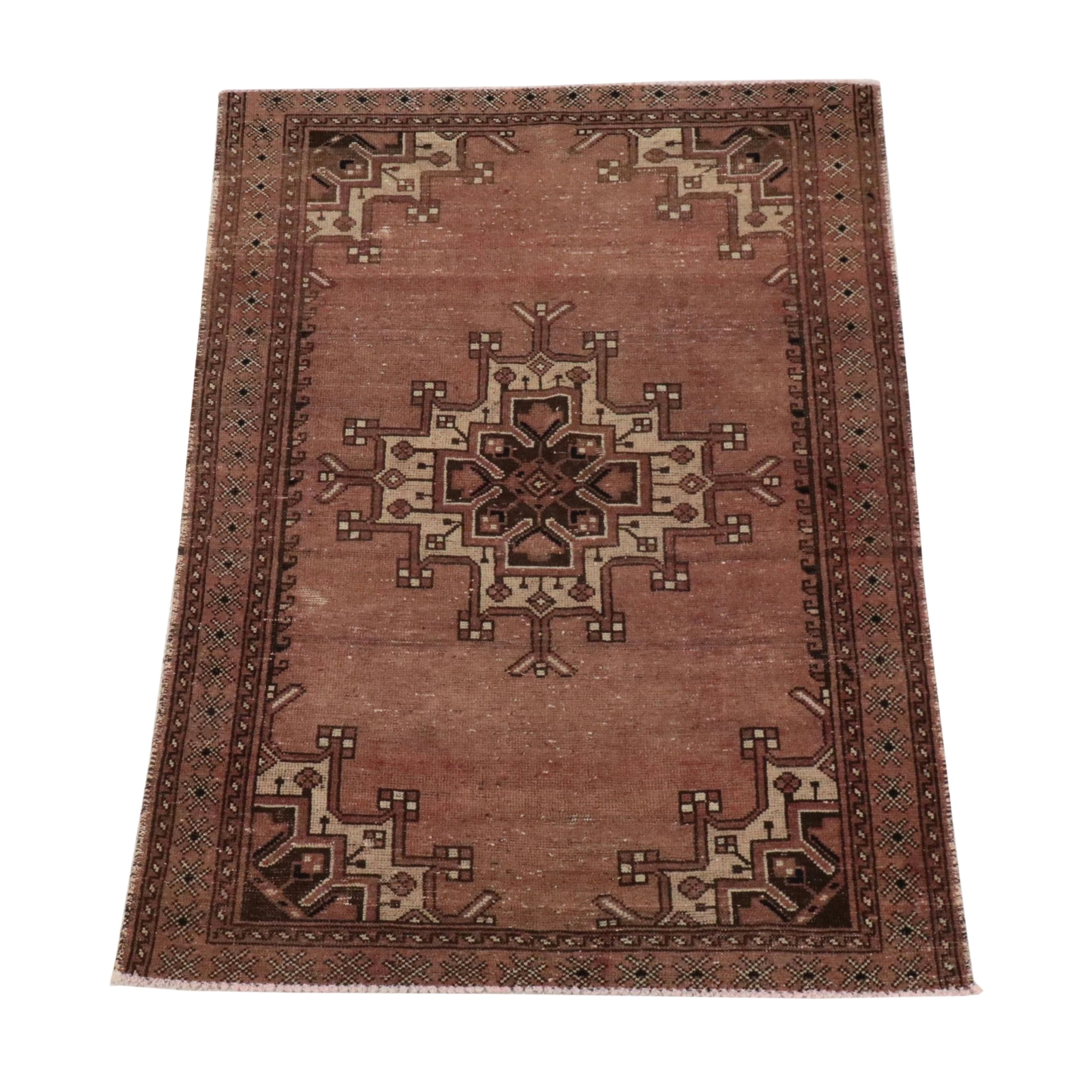4'3 x 6' Hand-Knotted Caucasian Karabagh Style Area Rug